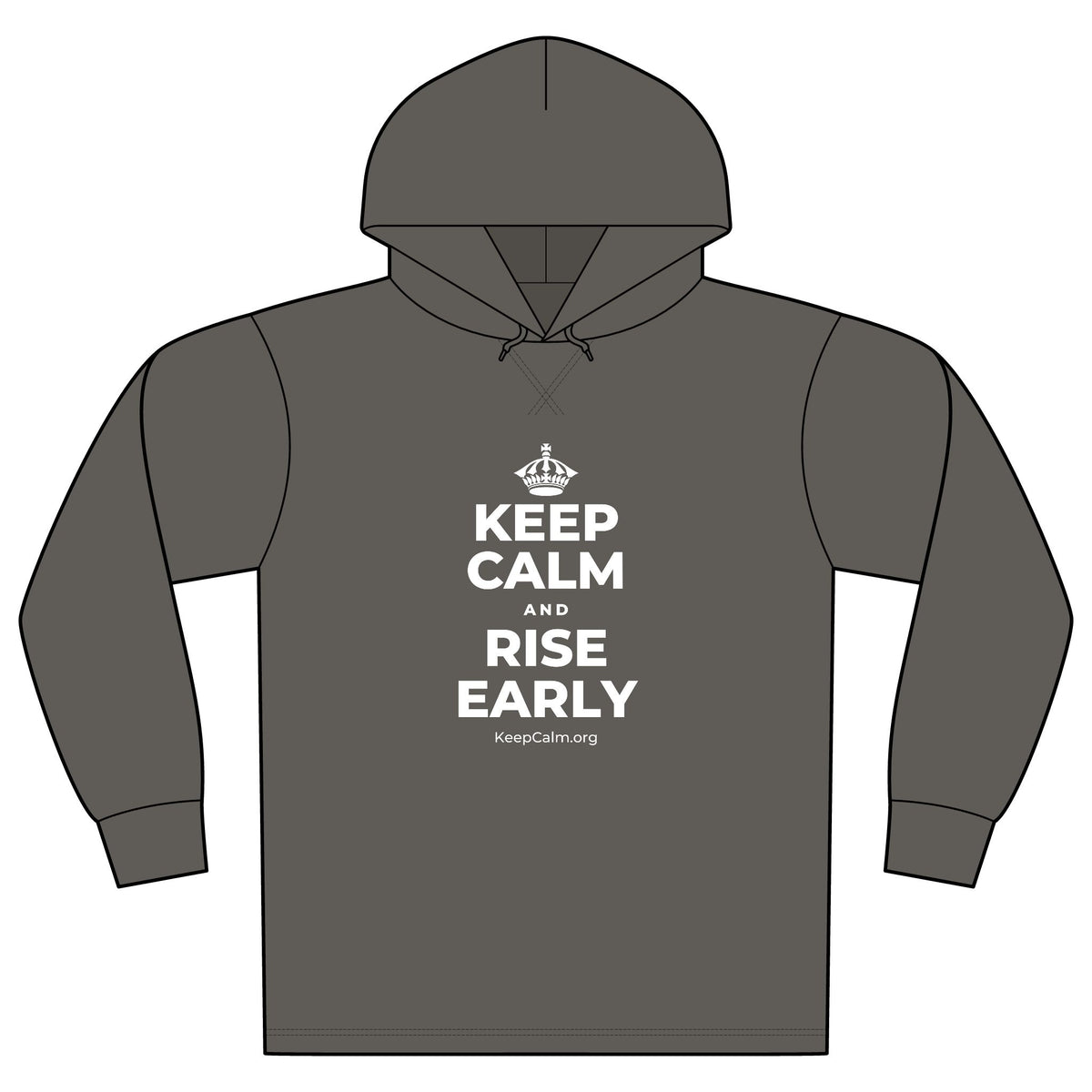 KEEP CALM AND RISE EARLY Organic Hoodie Tee