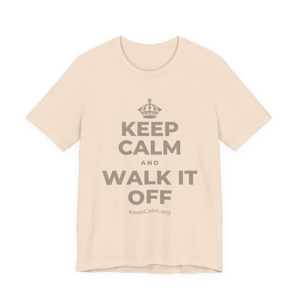 KEEP CALM AND WALK IT OFF T-Shirt (Soft Cream–Heather Mauve)