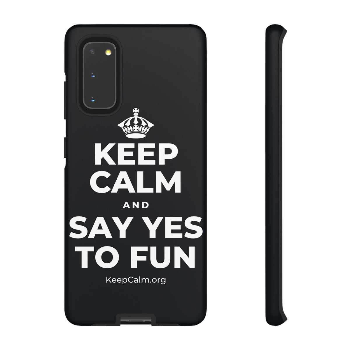KEEP CALM AND SAY YES TO FUN Phone Case (Dark)