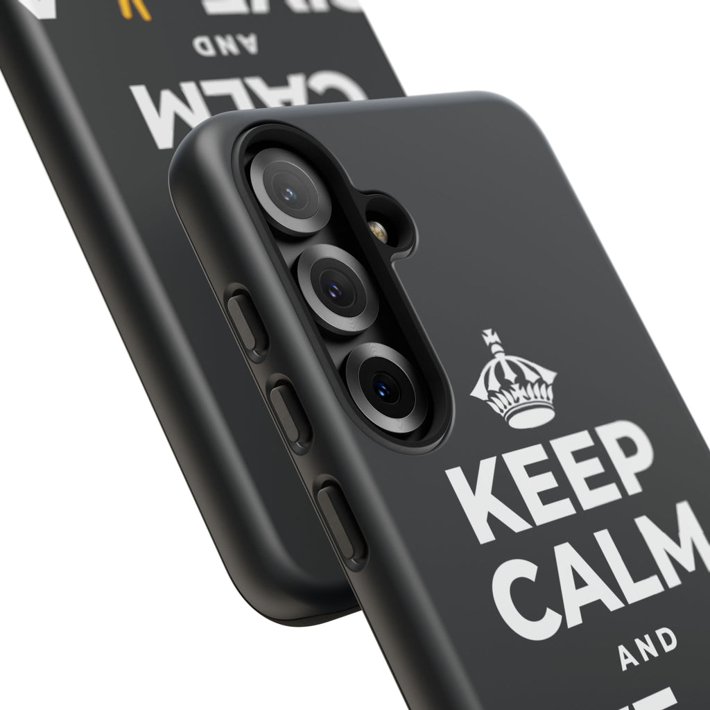 KEEP CALM AND GIVE ✌️ A CHANCE Phone Case (Dark)