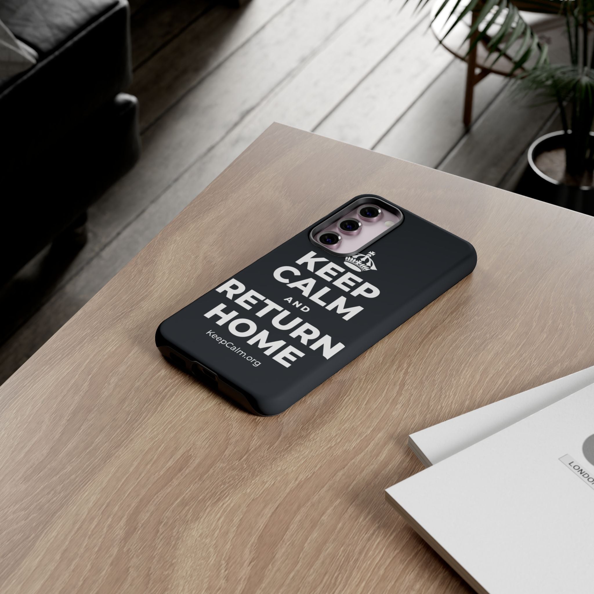 KEEP CALM AND RETURN HOME Phone Case (Dark)