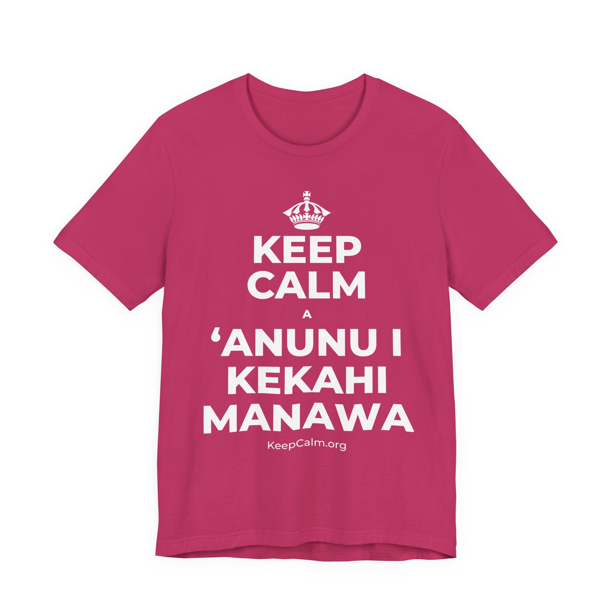 KEEP CALM A ʻANUNU I KEKAHI MANAWA T-Shirt (Baby Blue–Silver)