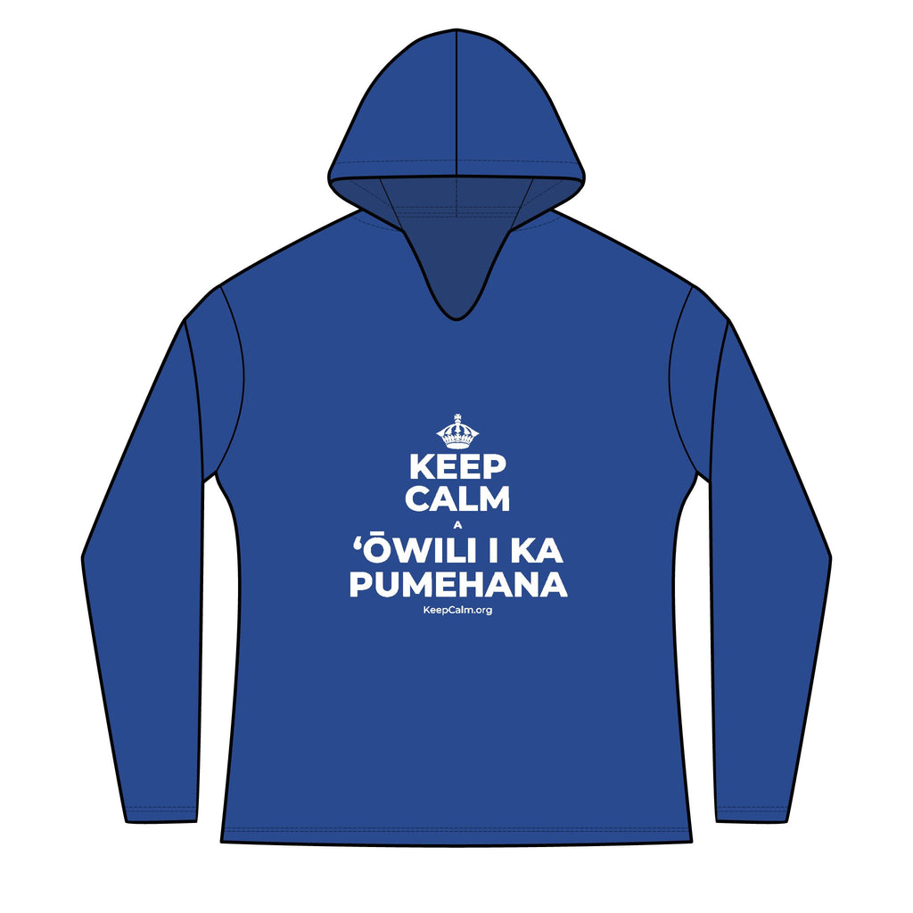 KEEP CALM A ʻŌWILI I KA PUMEHANA Women's Long Sleeve Hoodie