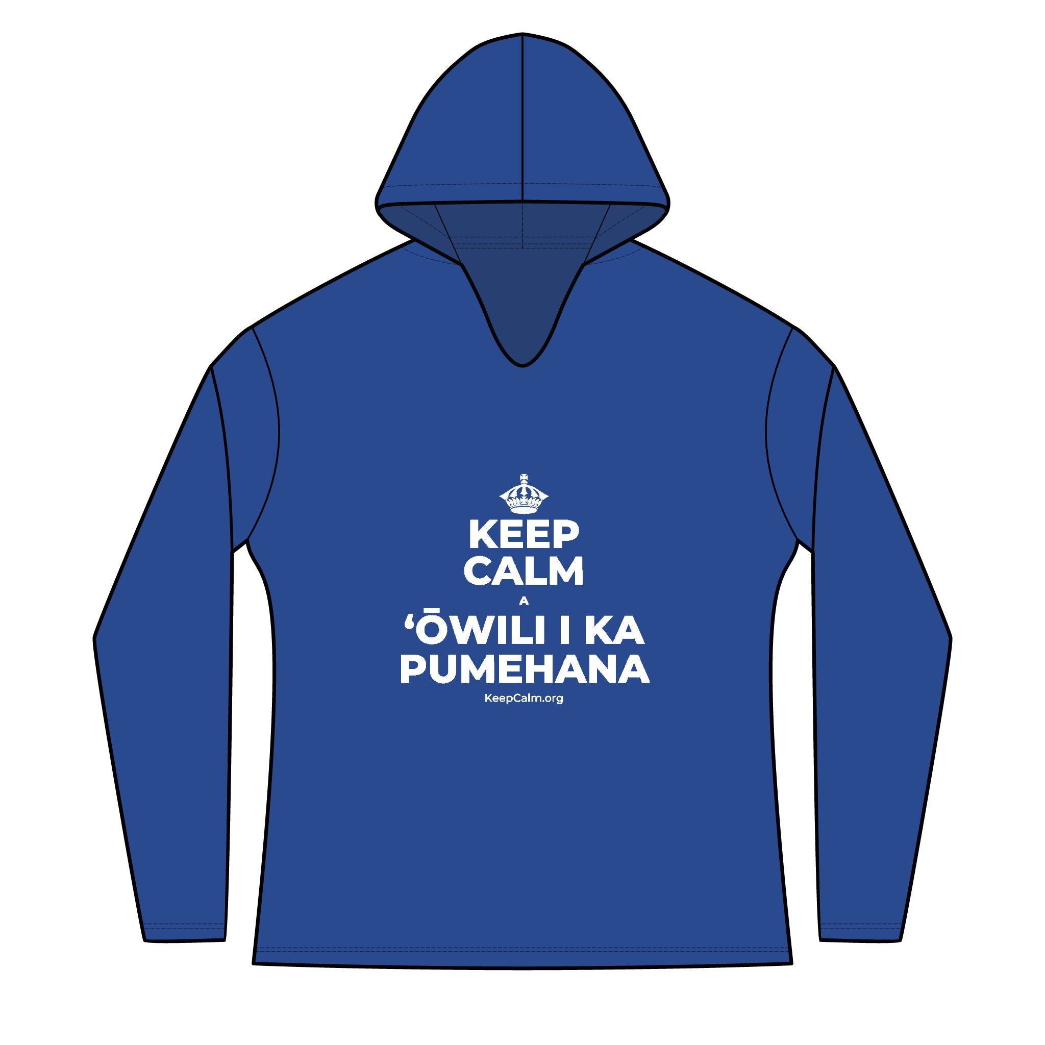 KEEP CALM A ʻŌWILI I KA PUMEHANA Women's Long Sleeve Hoodie