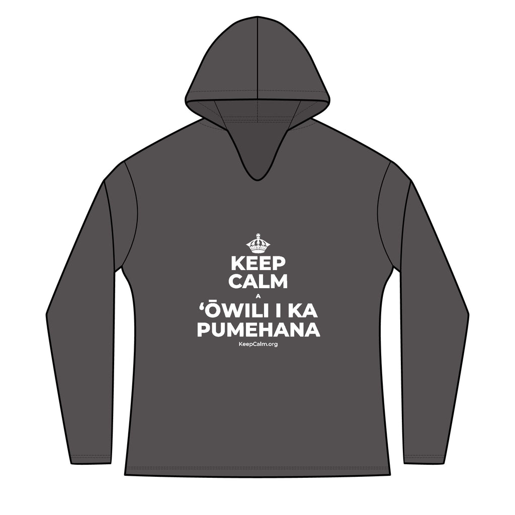 KEEP CALM A ʻŌWILI I KA PUMEHANA Women's Long Sleeve Hoodie