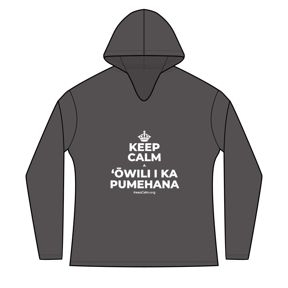 KEEP CALM A ʻŌWILI I KA PUMEHANA Women's Long Sleeve Hoodie