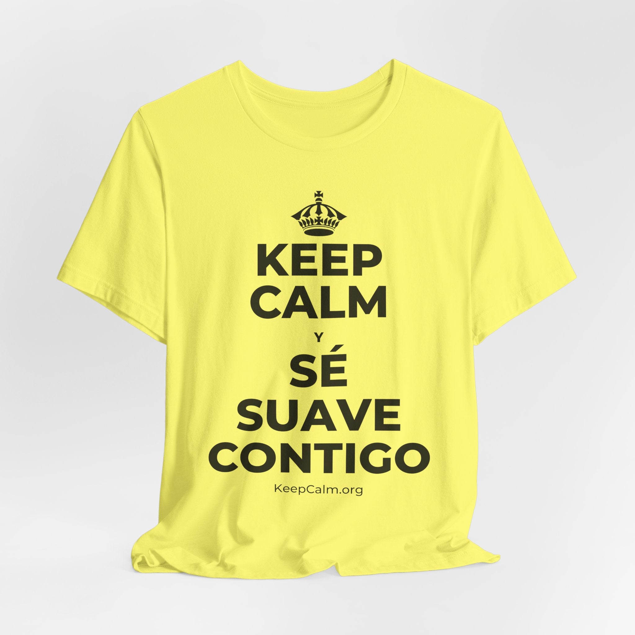 KEEP CALM Y SÉ SUAVE CONTIGO T-Shirt (Soft Cream–Heather Mauve)