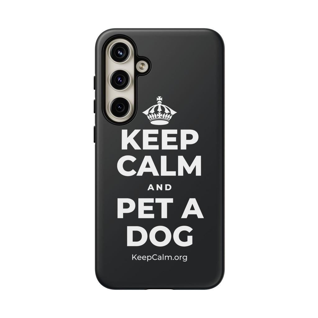 KEEP CALM AND PET A DOG Phone Case (Dark)