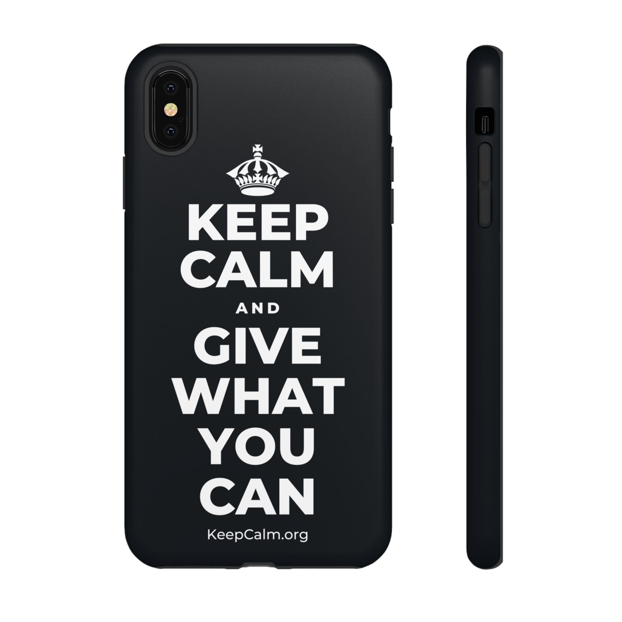 KEEP CALM AND GIVE WHAT YOU CAN Phone Case (Dark)