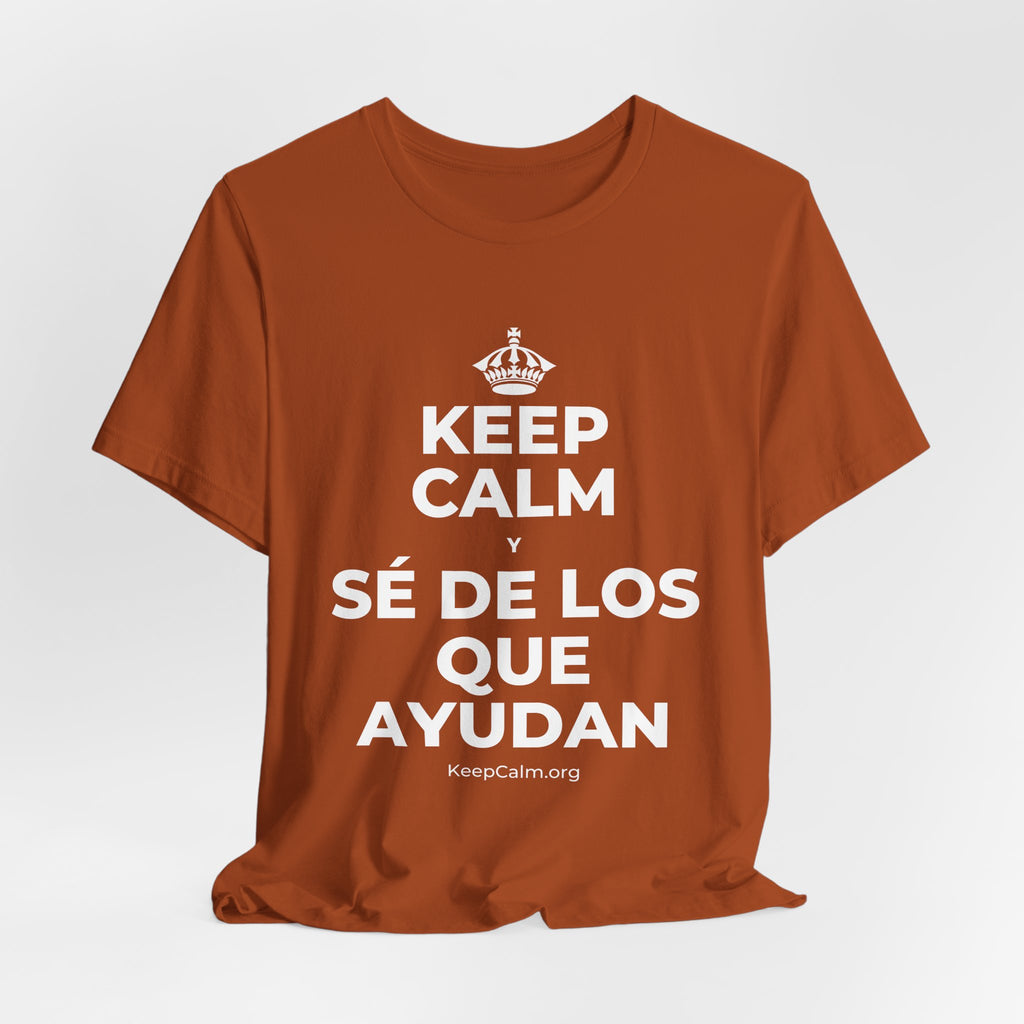 KEEP CALM Y SÉ DE LOS QUE AYUDAN T-Shirt (Military Green–Autumn)