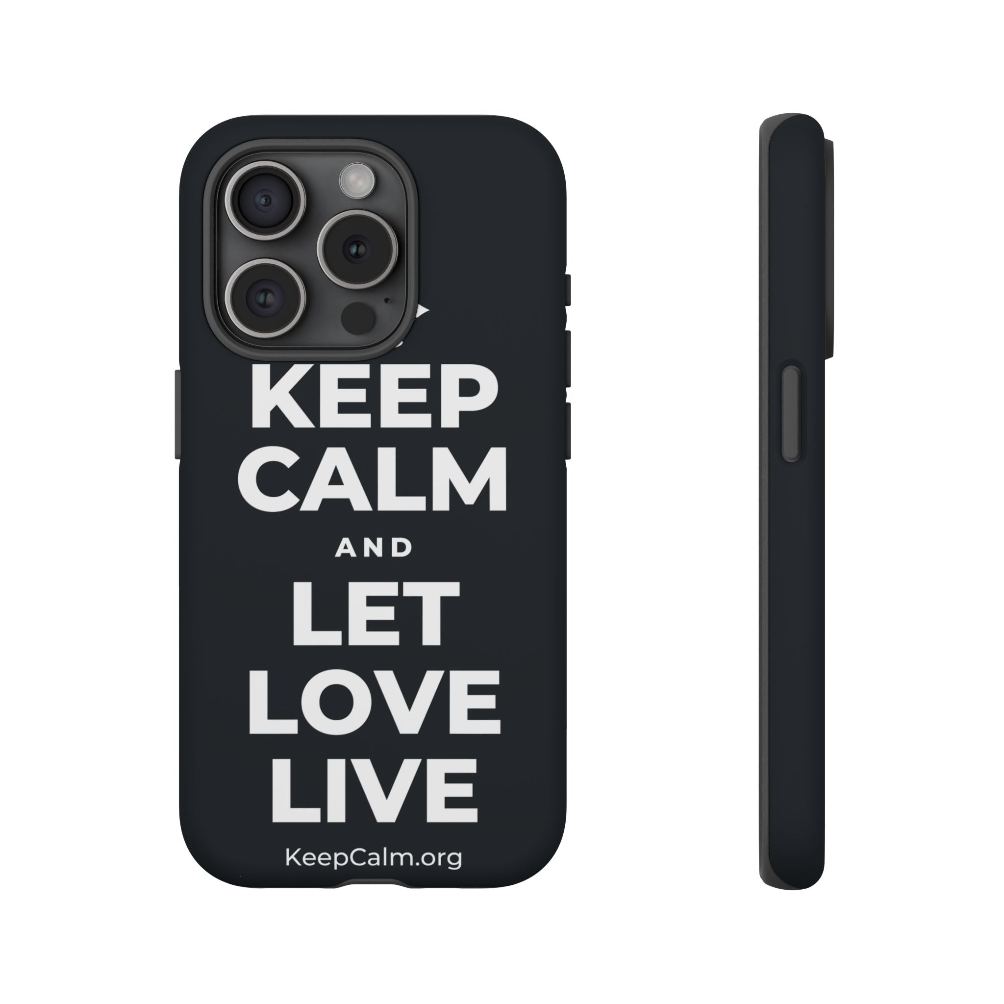 KEEP CALM AND LET LOVE LIVE Phone Case (Dark)