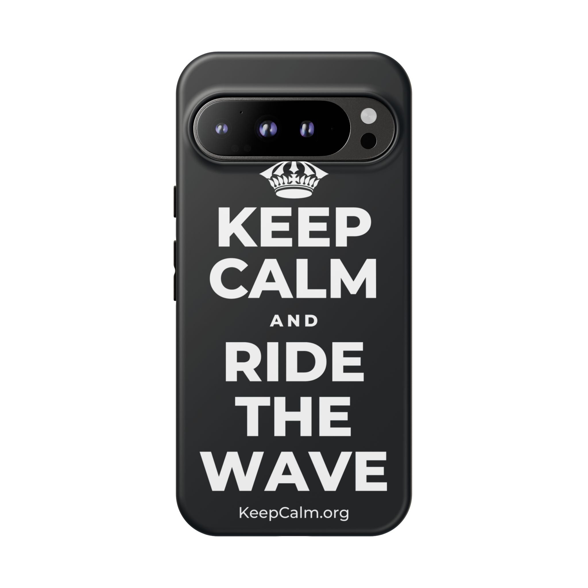 KEEP CALM AND RIDE THE WAVE Phone Case (Dark)