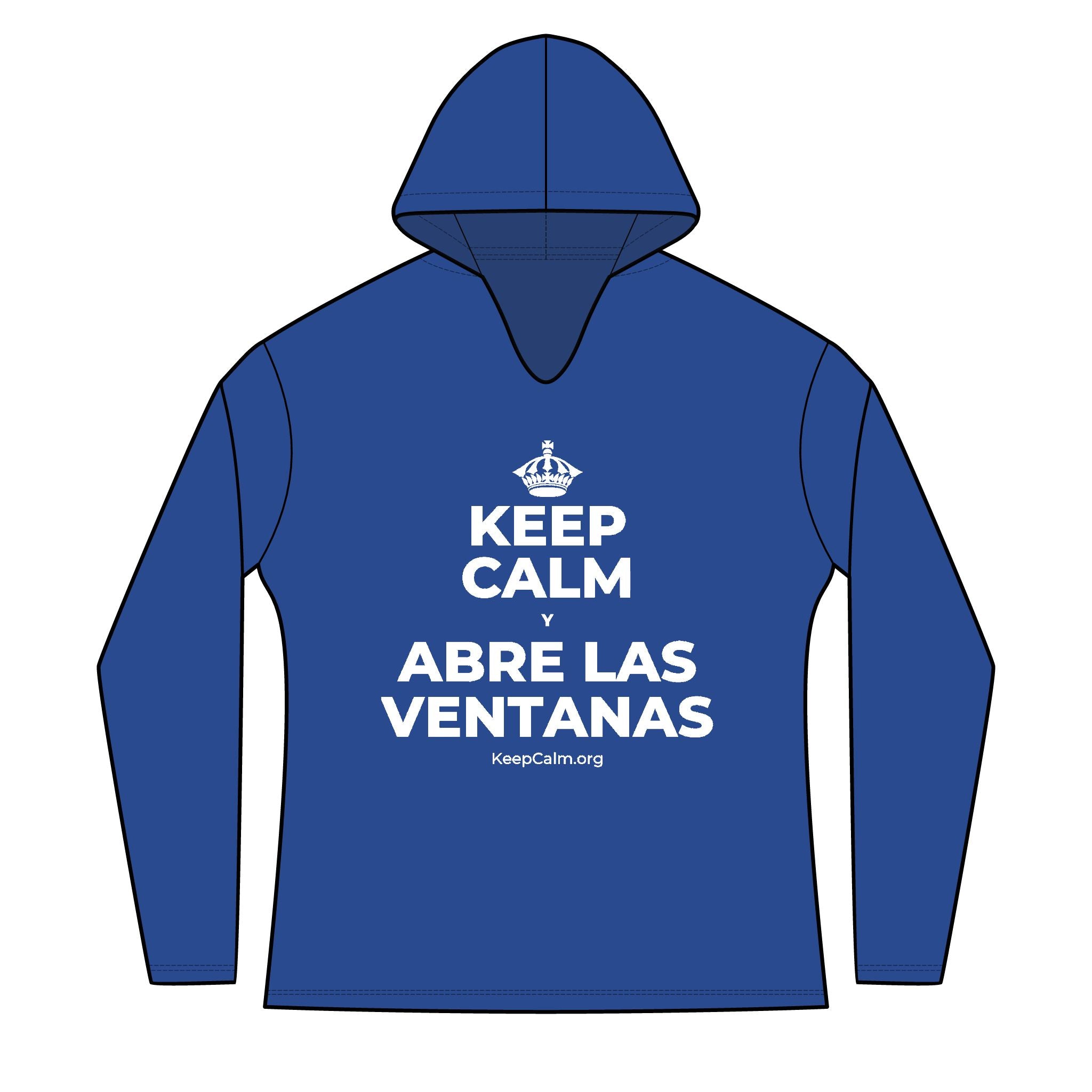 KEEP CALM Y ABRE LAS VENTANAS Women's Long Sleeve Hoodie