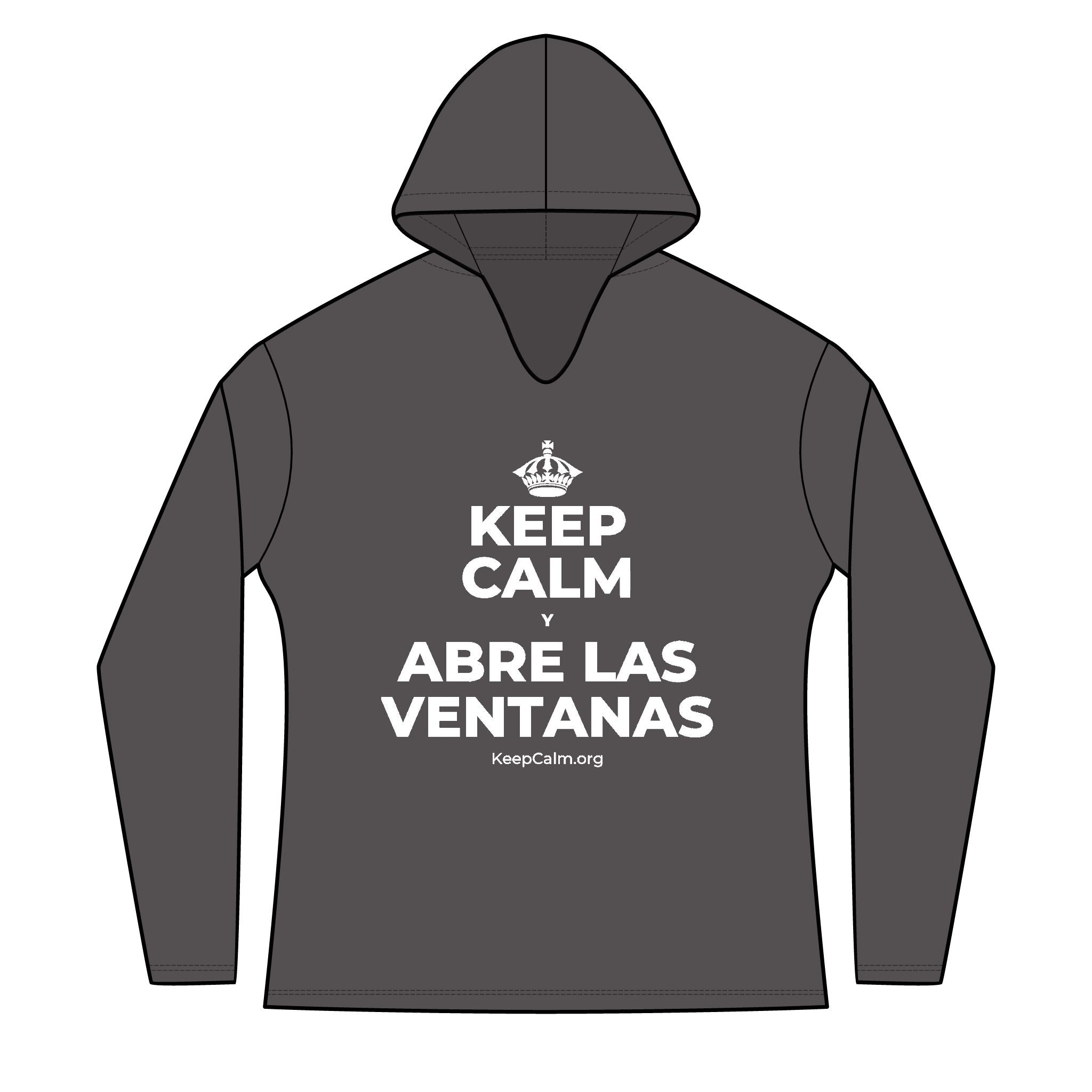 KEEP CALM Y ABRE LAS VENTANAS Women's Long Sleeve Hoodie
