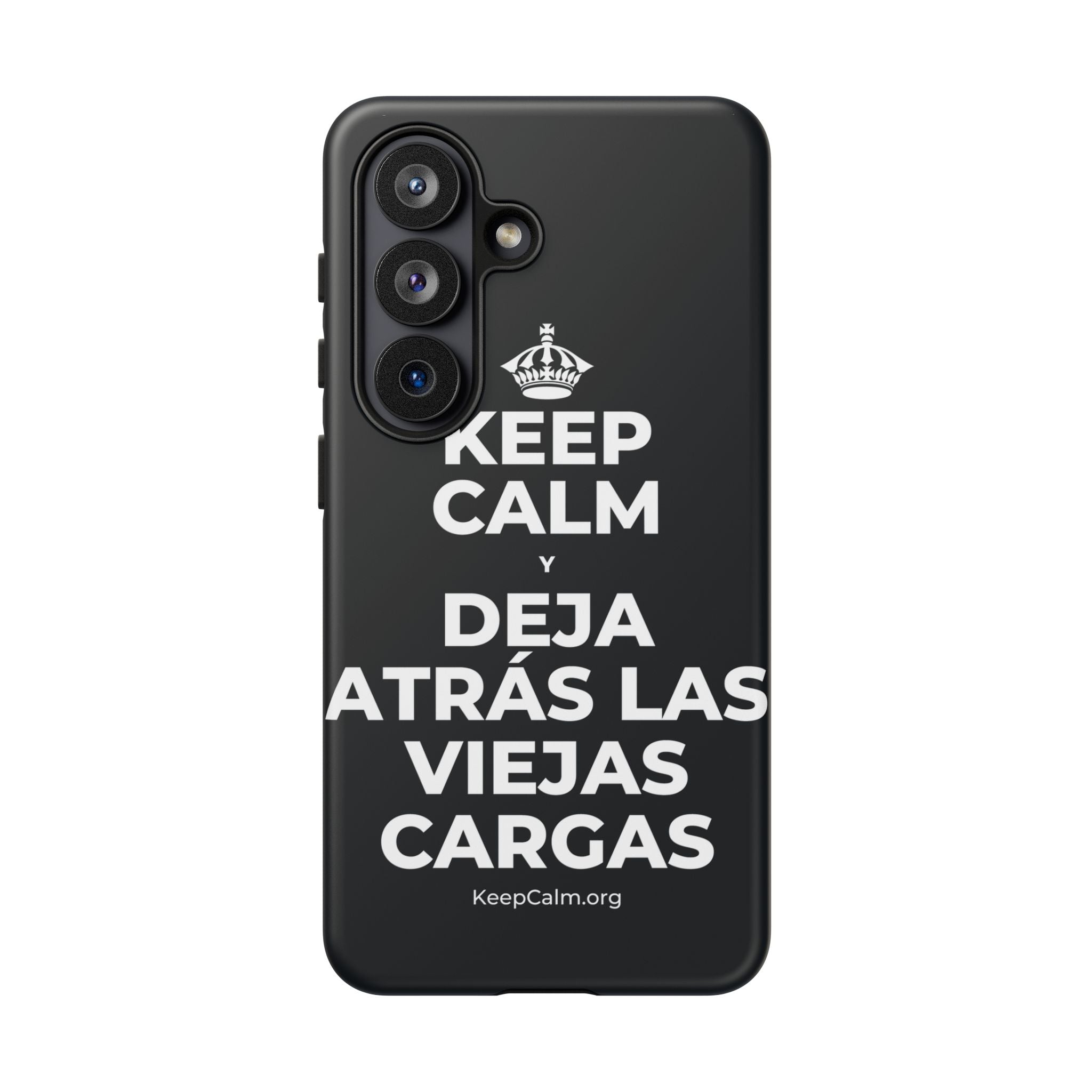 KEEP CALM Y DEJA ATRÁS LAS VIEJAS CARGAS Phone Case (Dark)