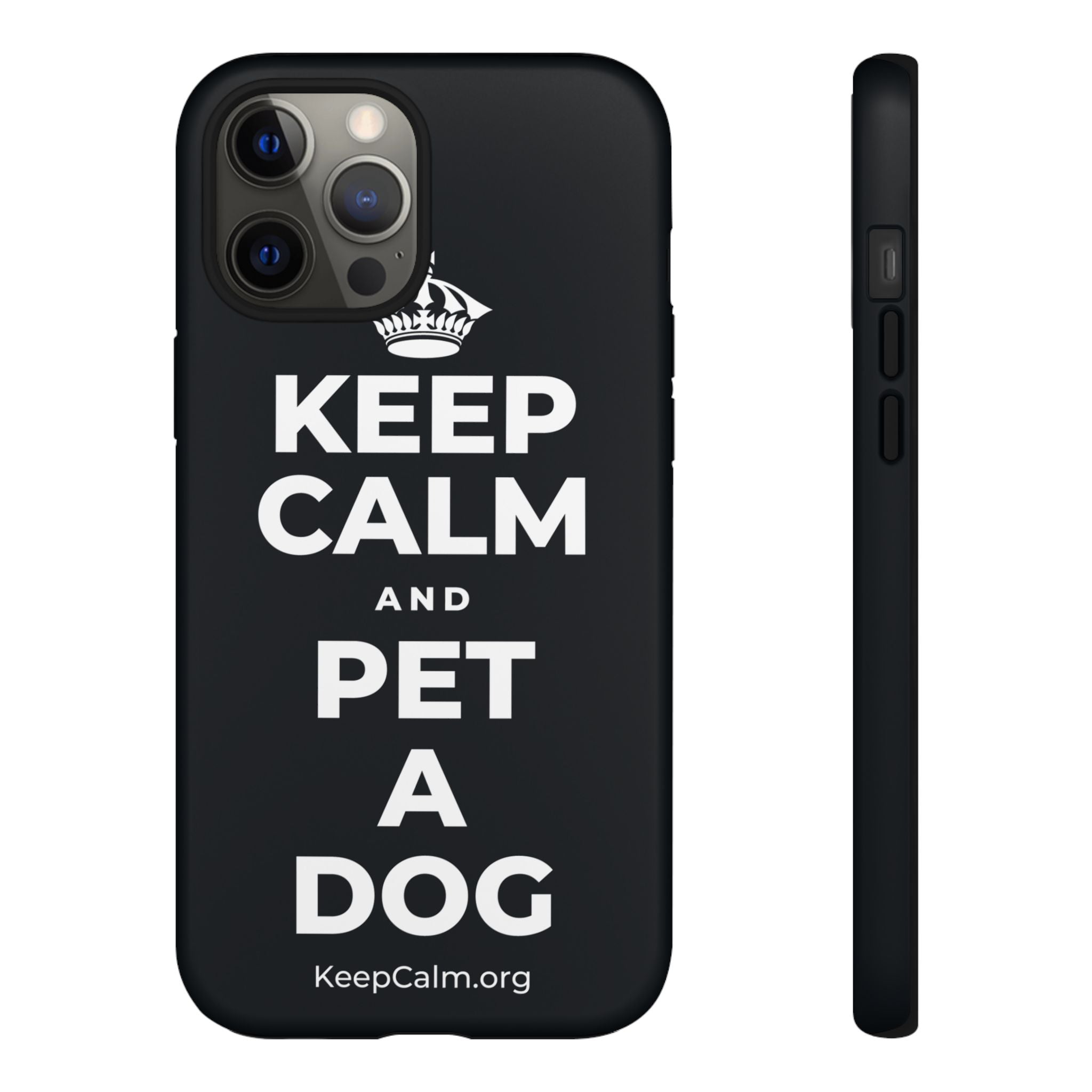 KEEP CALM AND PET A DOG Phone Case (Dark)