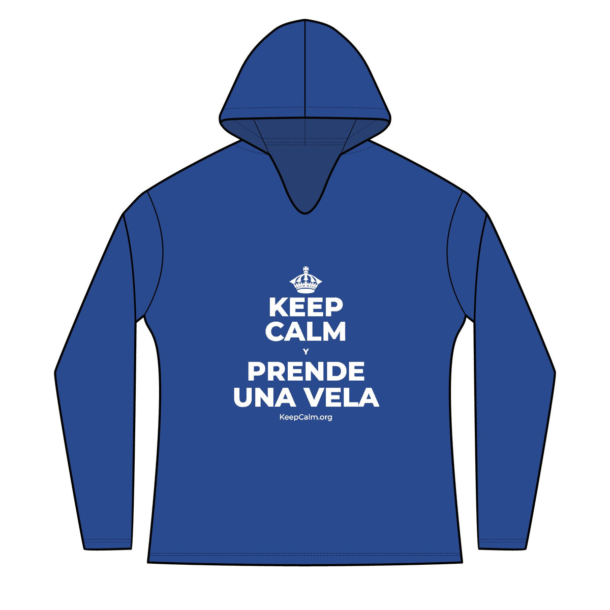 KEEP CALM Y PRENDE UNA VELA Women's Long Sleeve Hoodie
