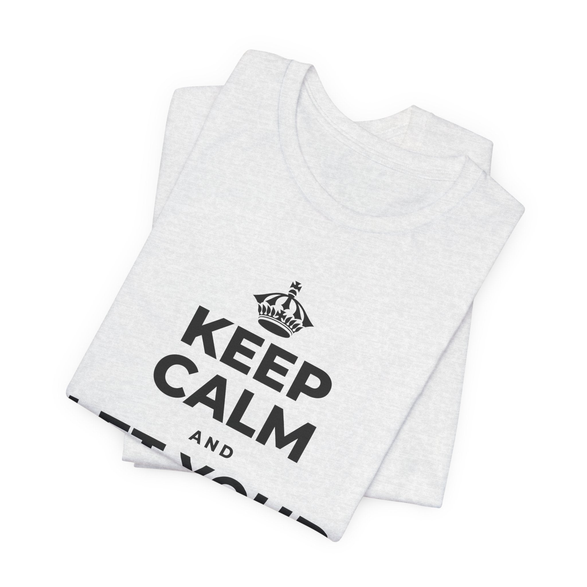 KEEP CALM AND LET YOUR JAW RELAX T-Shirt (Soft Cream–Heather Mauve)