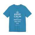 KEEP CALM AND জিনিসগুলো ঝরে যেতে দাও T-Shirt (White–Asphalt)