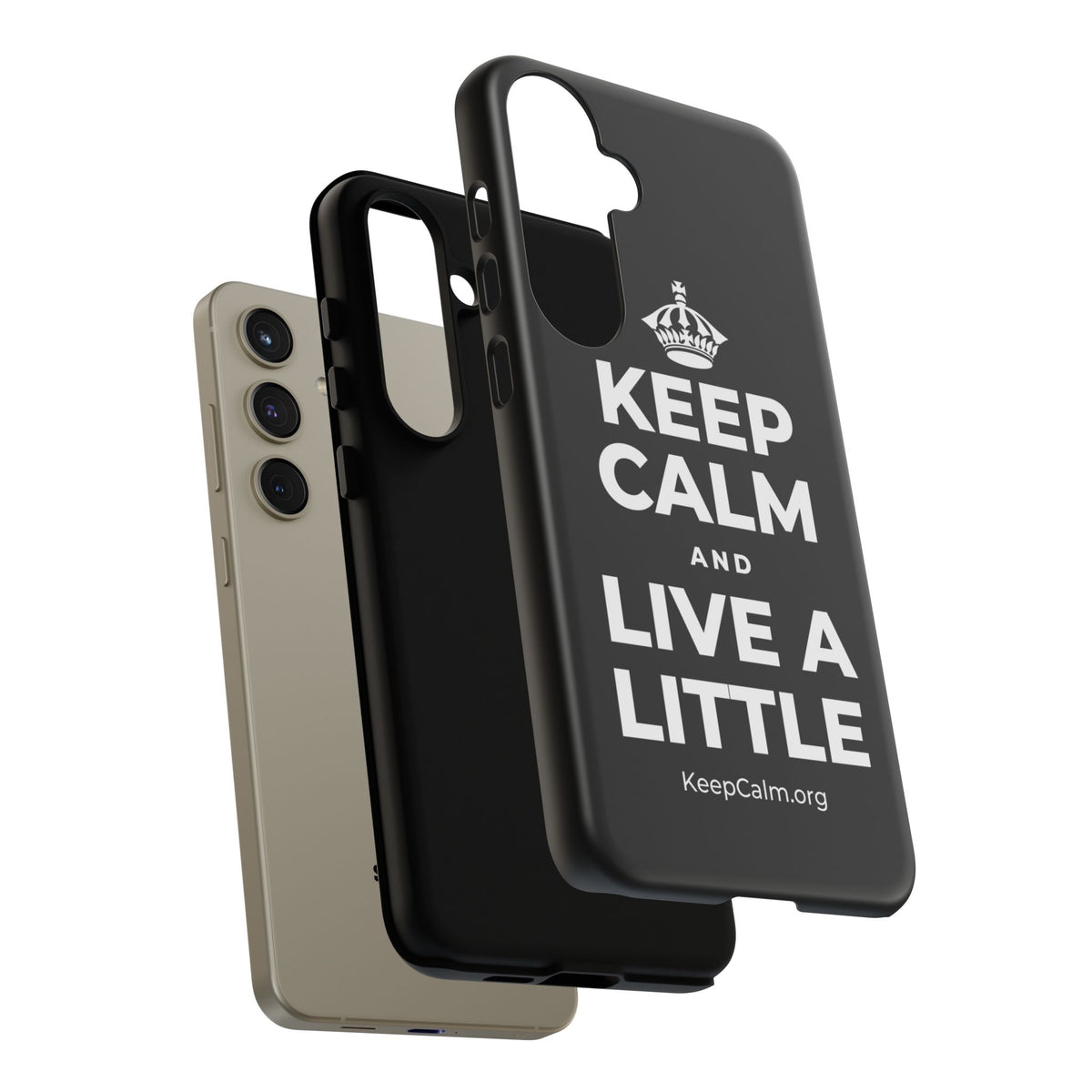 KEEP CALM AND LIVE A LITTLE Phone Case