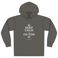 KEEP CALM AND GO FOR IT Organic Hoodie Tee