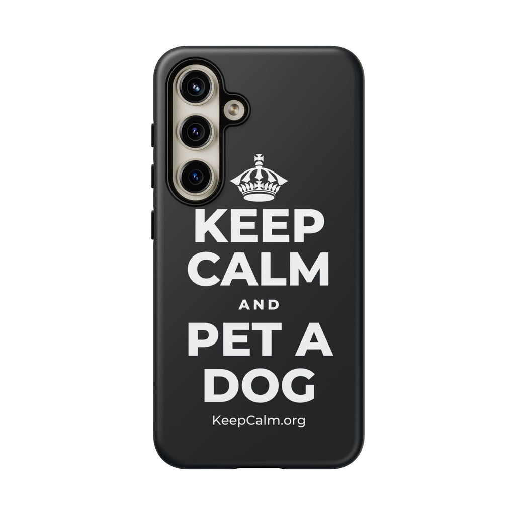 KEEP CALM AND PET A DOG Phone Case (Dark)