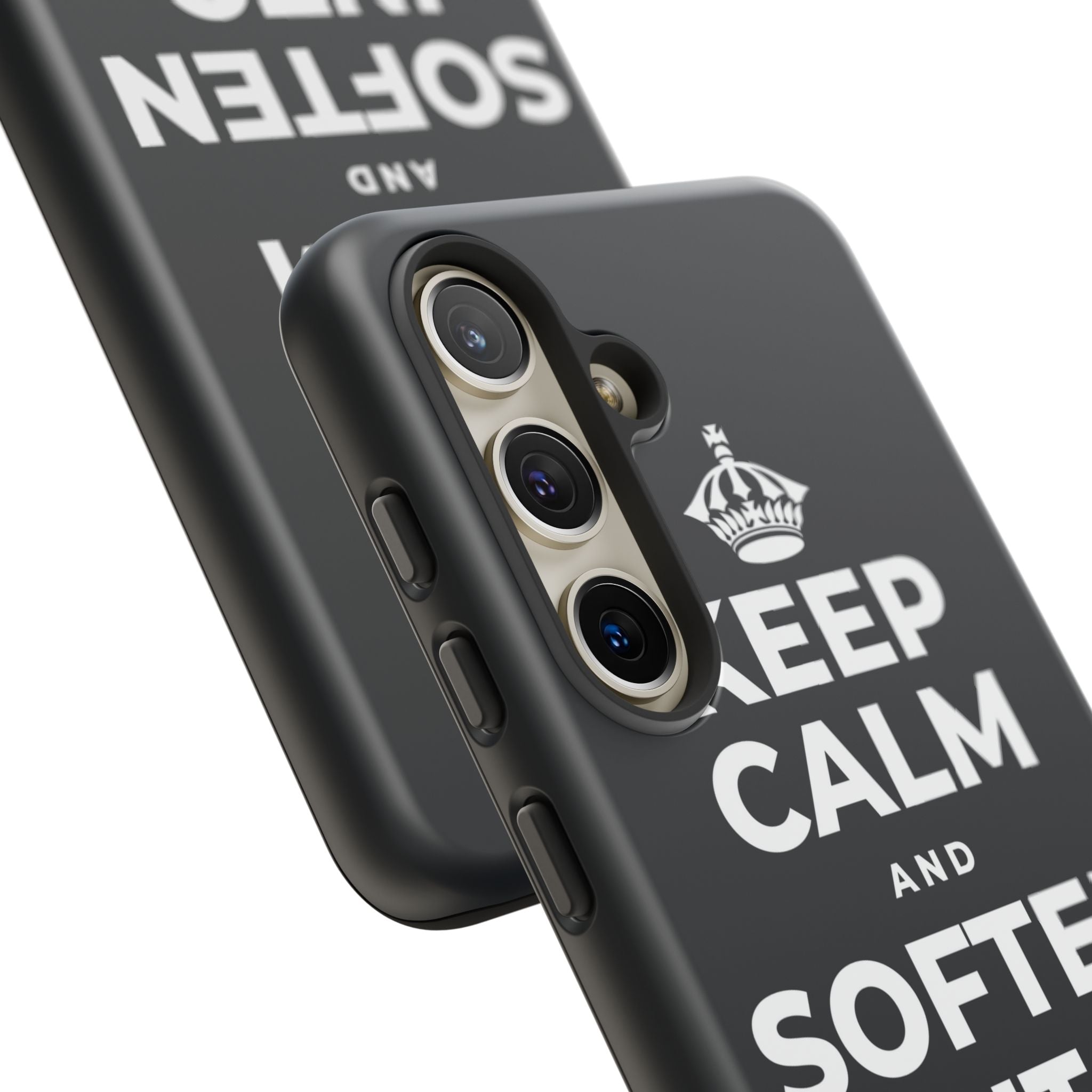 KEEP CALM AND SOFTEN INTO THE PILLOW Phone Case (Dark)