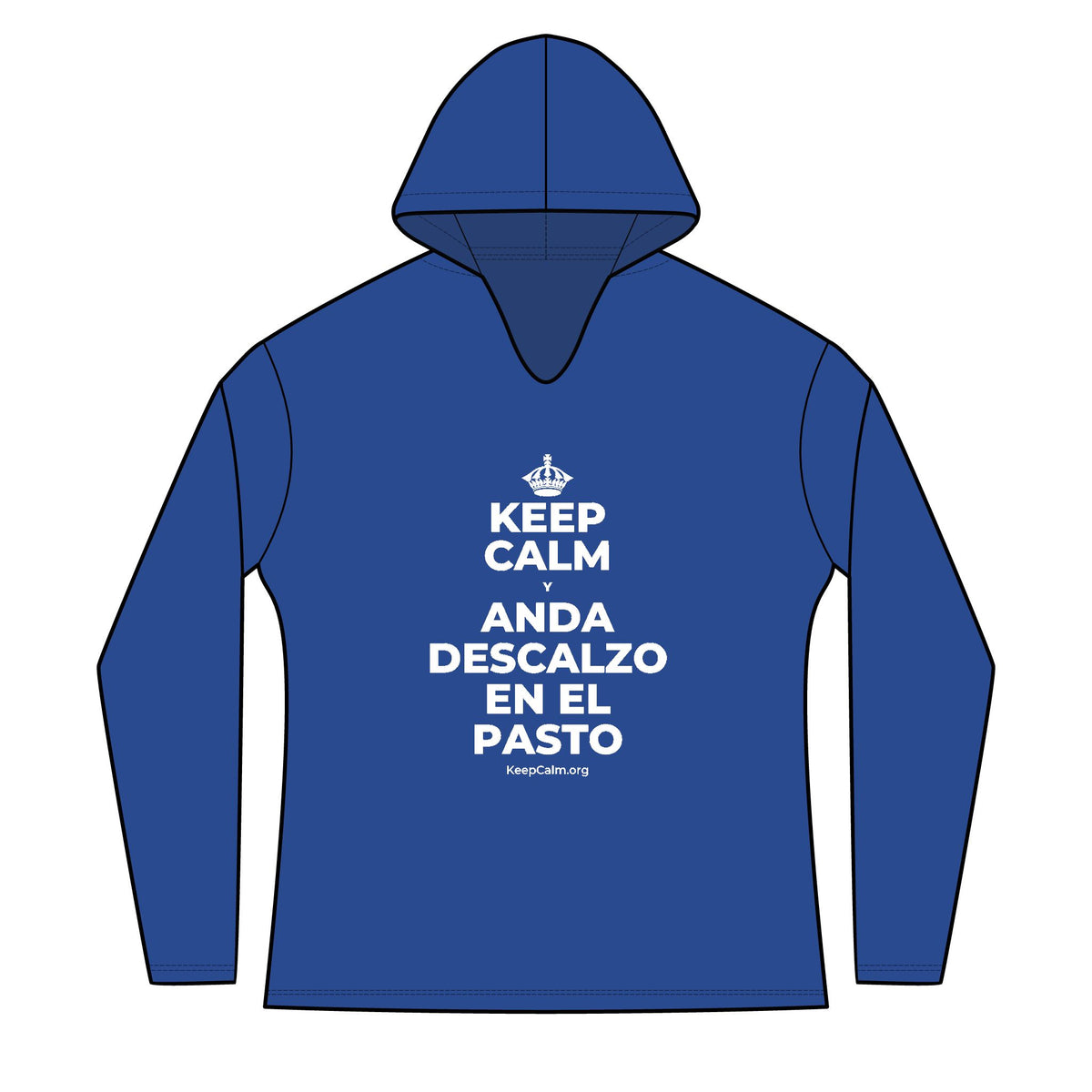 KEEP CALM Y ANDA DESCALZO EN EL PASTO Women's Long Sleeve Hoodie