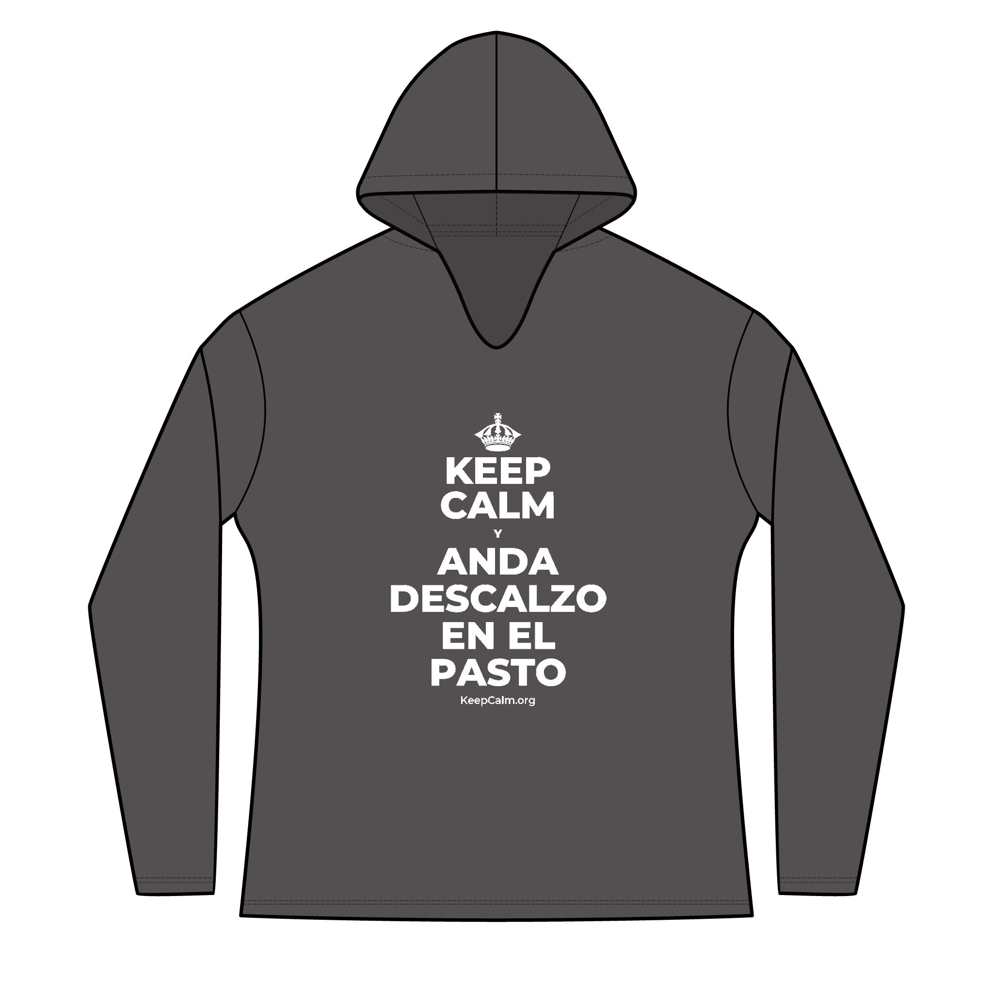 KEEP CALM Y ANDA DESCALZO EN EL PASTO Women's Long Sleeve Hoodie