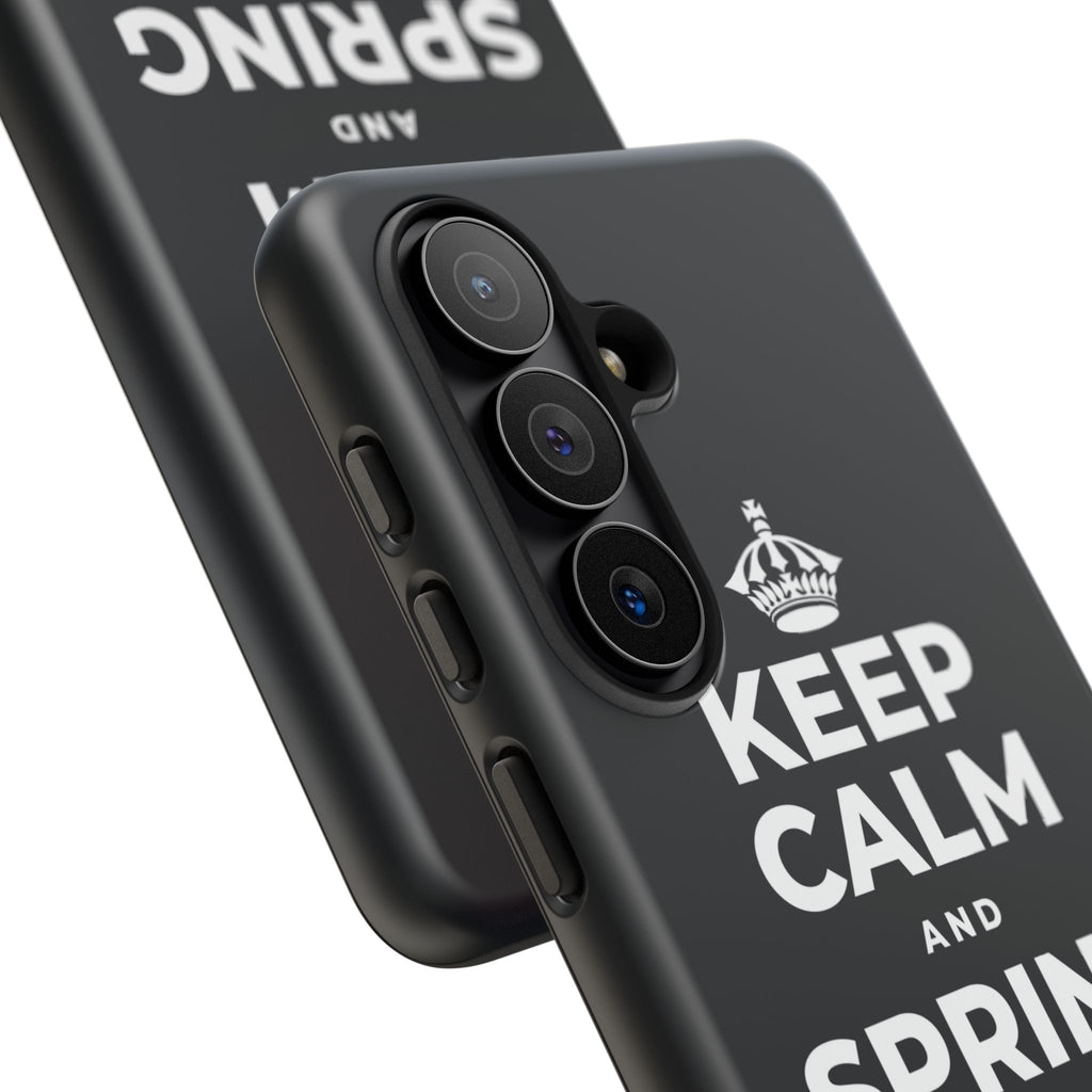 KEEP CALM AND SPRING FORWARD GENTLY Phone Case (Dark)