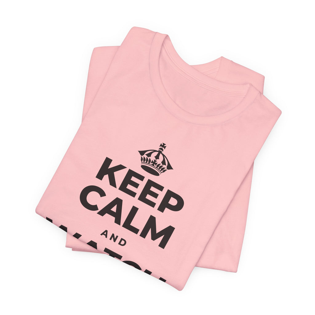 KEEP CALM AND WATCH THE CLOUDS T-Shirt (White–Asphalt)