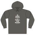 KEEP CALM AND SMELL THE ROSES Organic Hoodie Tee