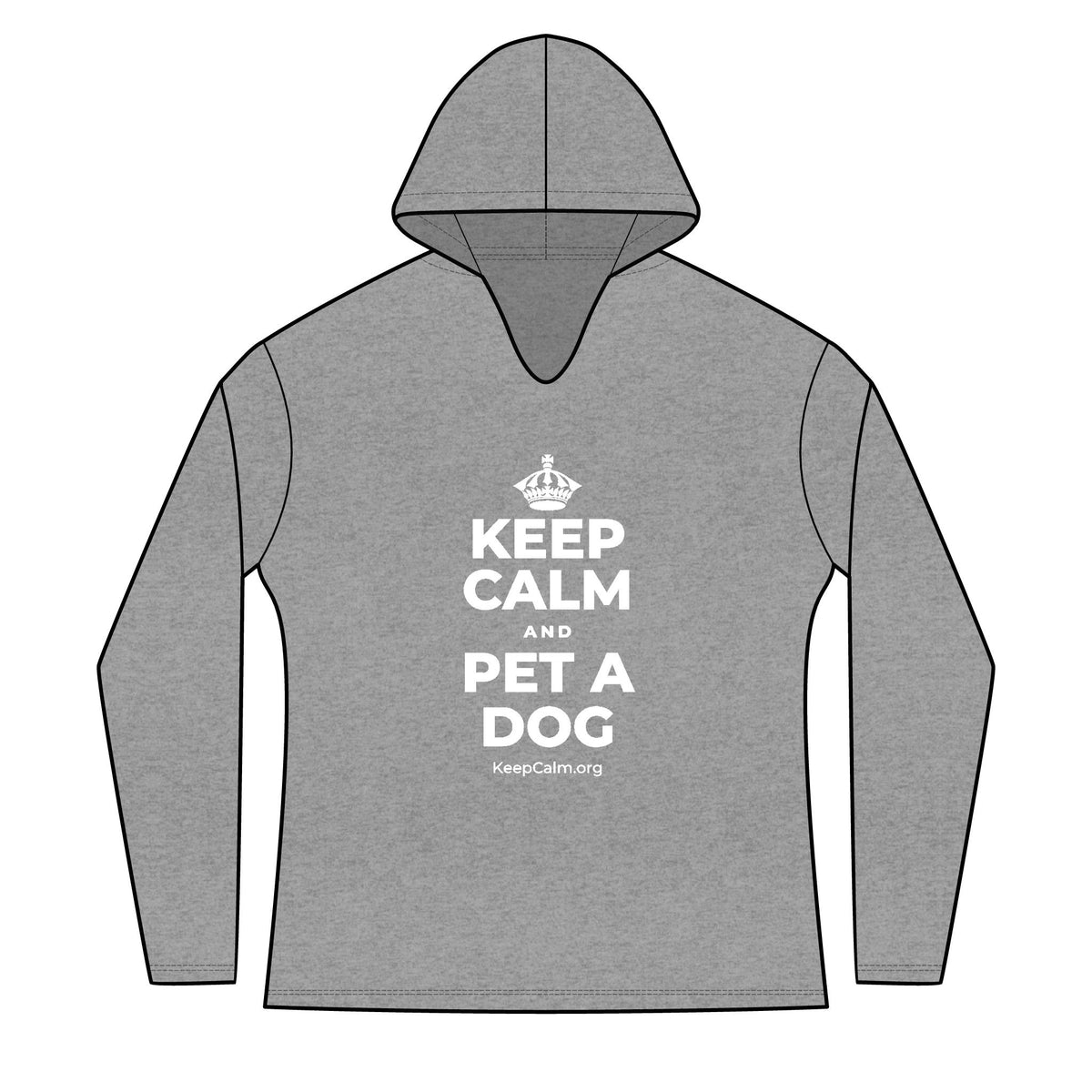 KEEP CALM AND PET A DOG Women's Long Sleeve Hoodie