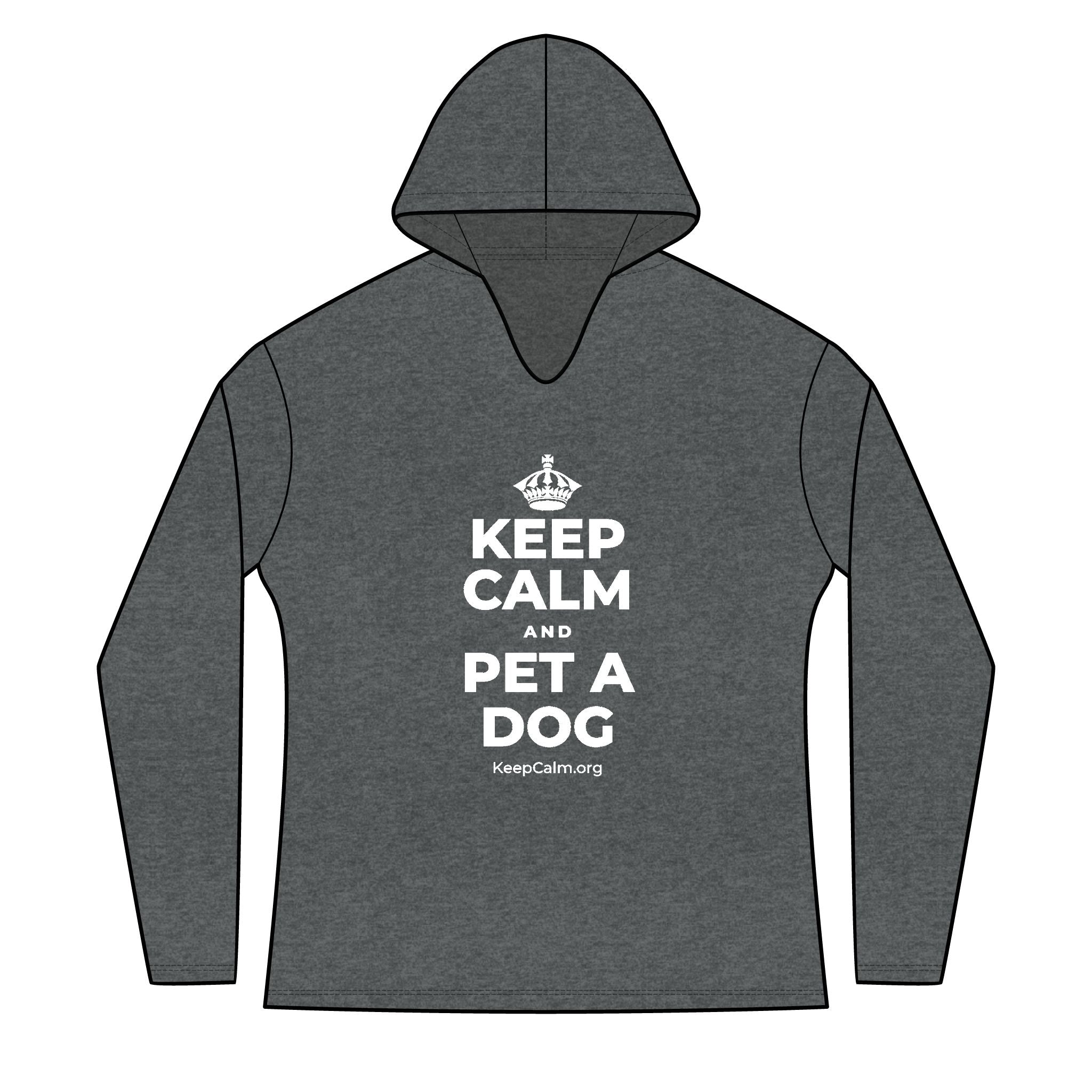 KEEP CALM AND PET A DOG Women's Long Sleeve Hoodie