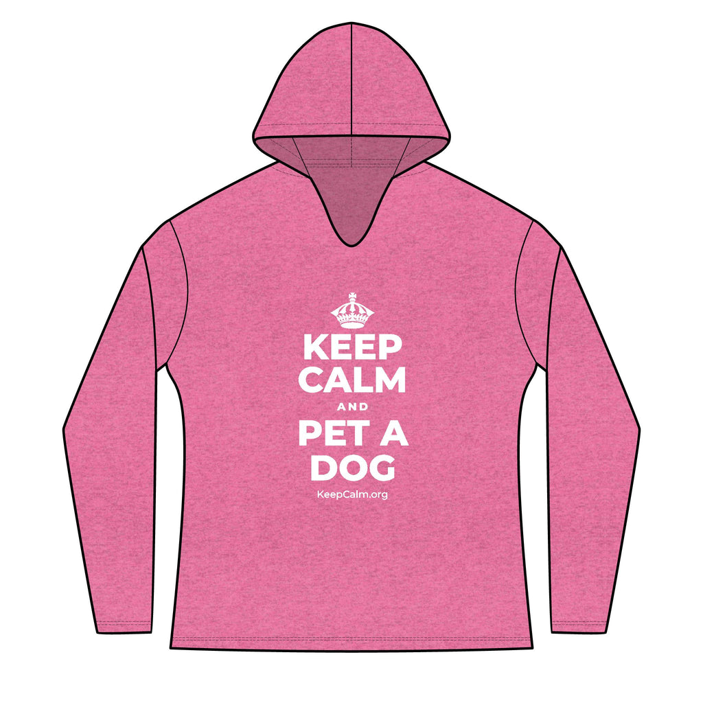 KEEP CALM AND PET A DOG Women's Long Sleeve Hoodie