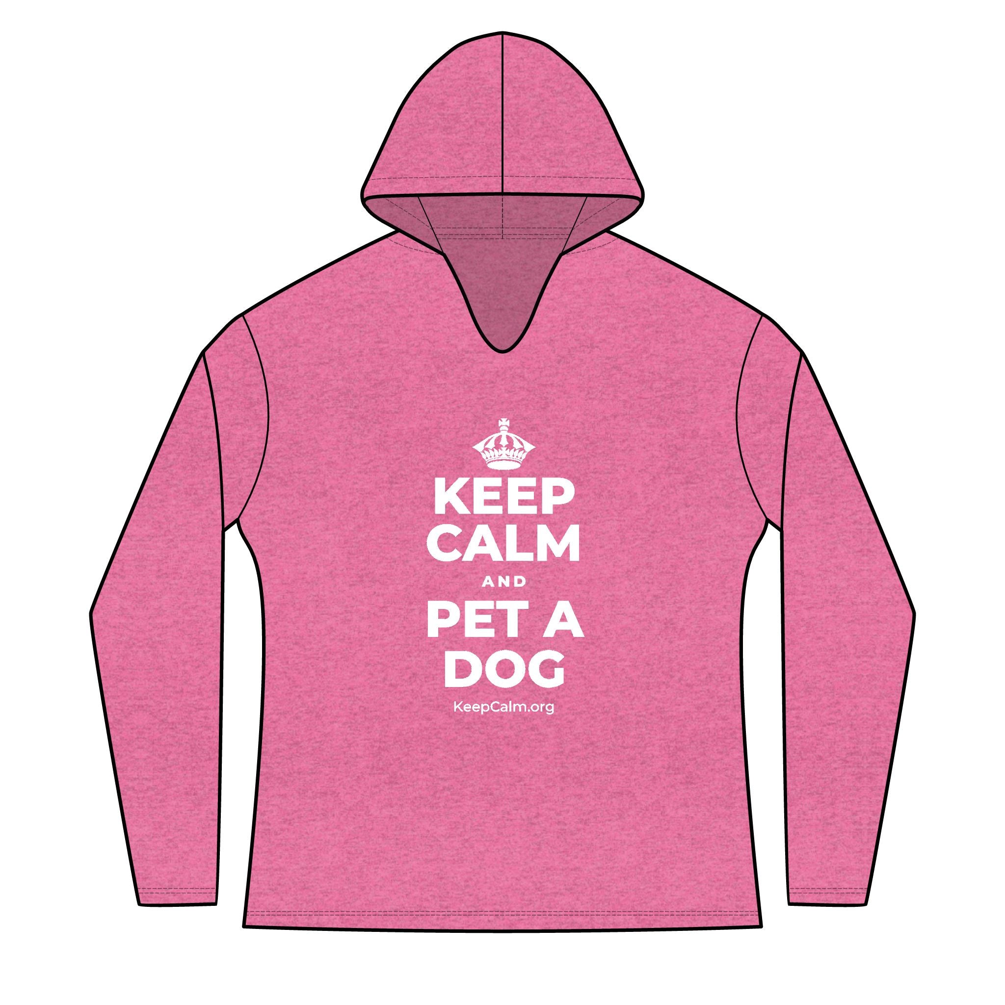 KEEP CALM AND PET A DOG Women's Long Sleeve Hoodie