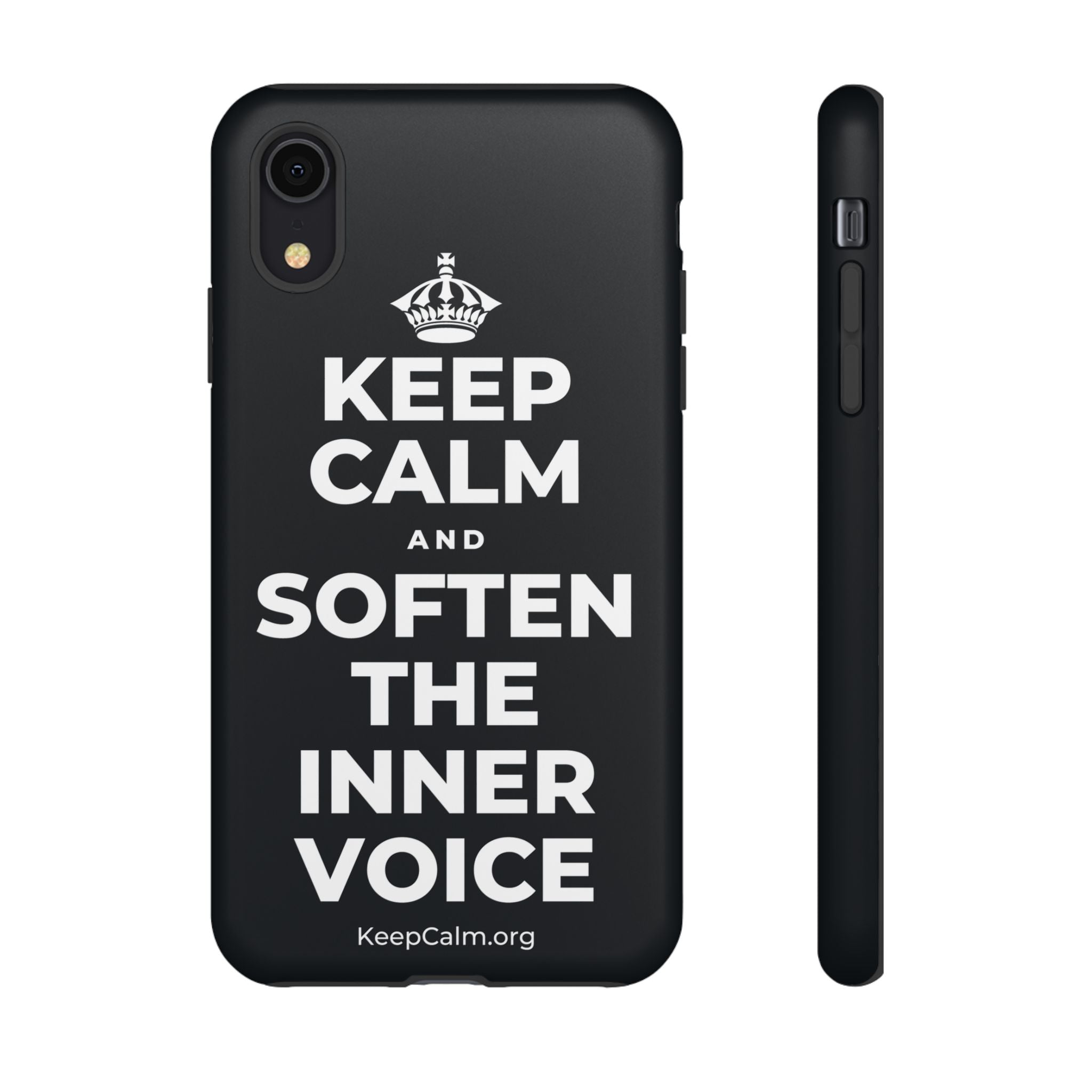KEEP CALM AND SOFTEN THE INNER VOICE Phone Case (Dark)
