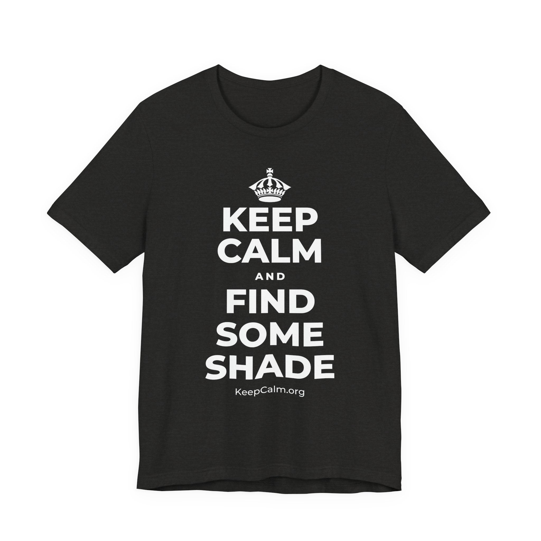 KEEP CALM AND FIND SOME SHADE T-Shirt (Soft Cream–Heather Mauve)