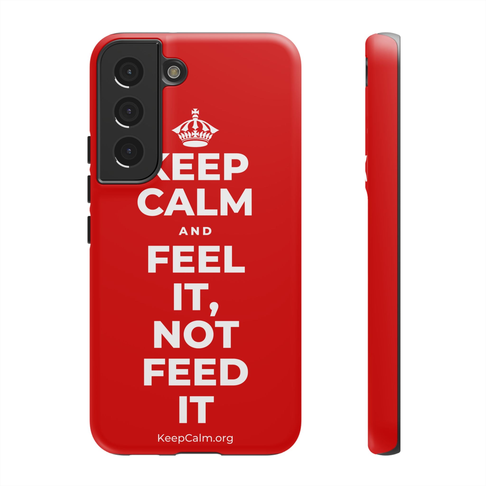 KEEP CALM AND FEEL IT, NOT FEED IT Phone Case
