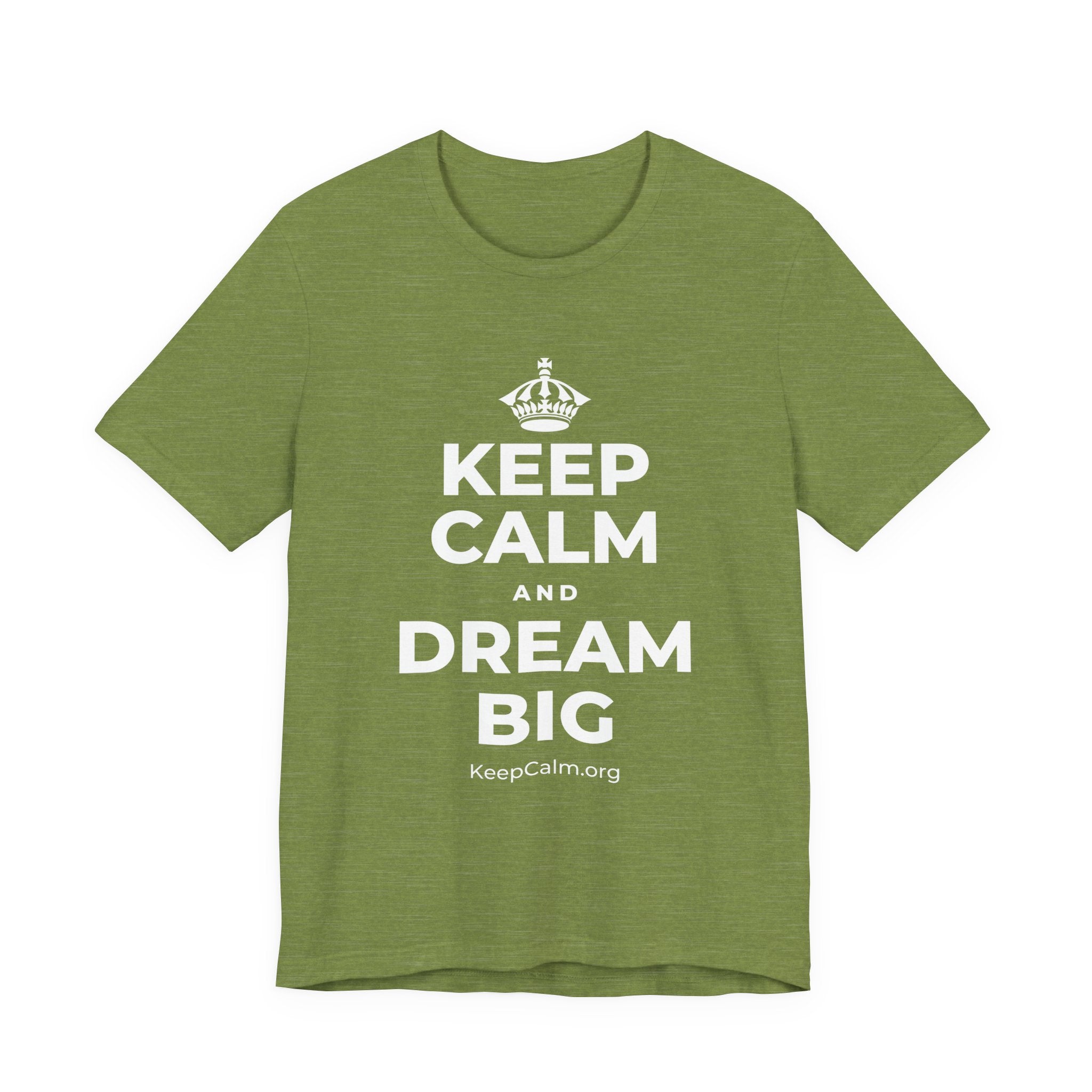 KEEP CALM AND DREAM BIG T-Shirt (Baby Blue–Silver)