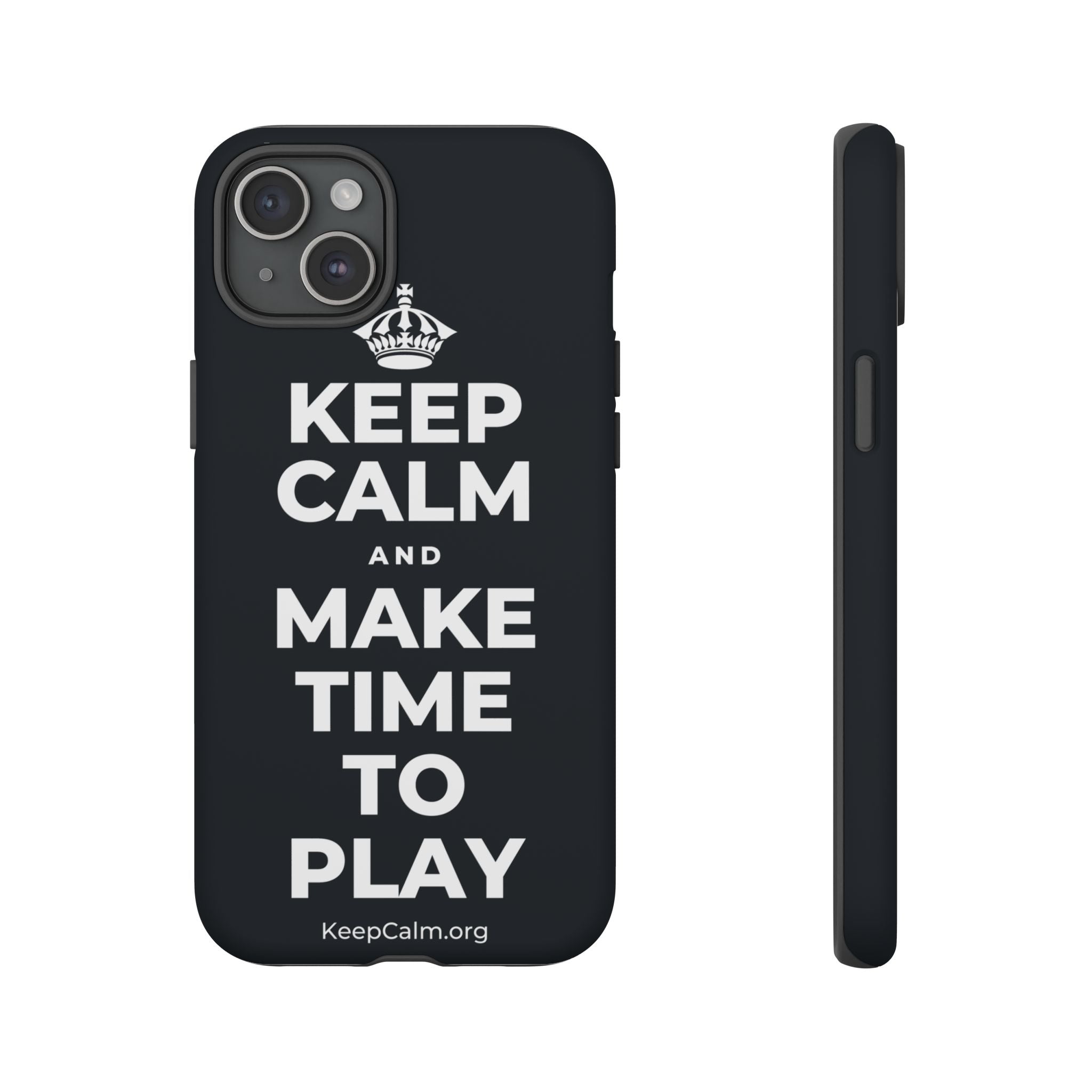 KEEP CALM AND MAKE TIME TO PLAY Phone Case (Dark)
