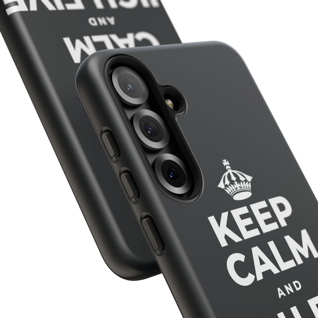 KEEP CALM AND HIGH FIVE SOMEONE Phone Case (Dark)