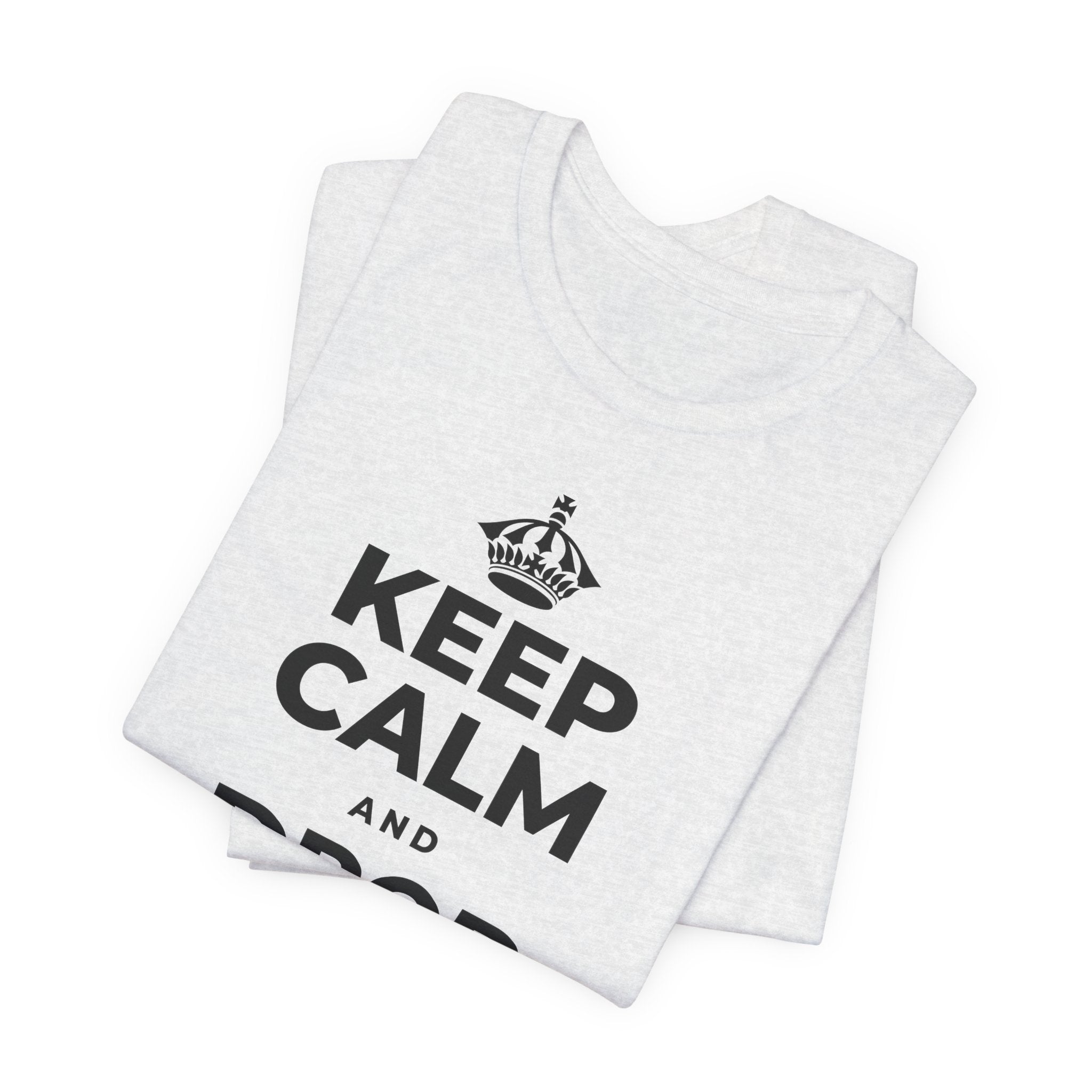 KEEP CALM AND DROP THE ROPE T-Shirt (Soft Cream–Heather Mauve)