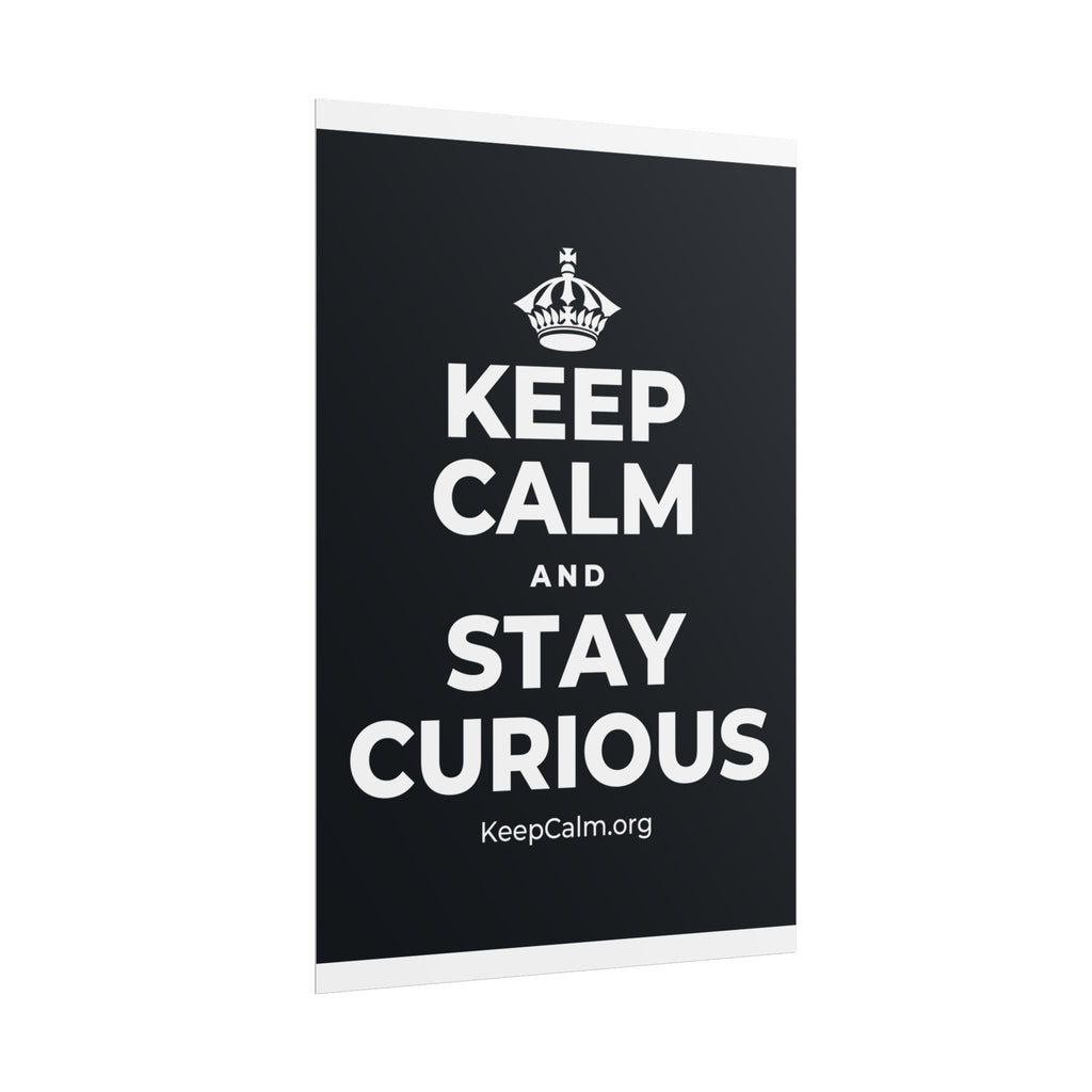 KEEP CALM AND STAY CURIOUS Poster (Dark)