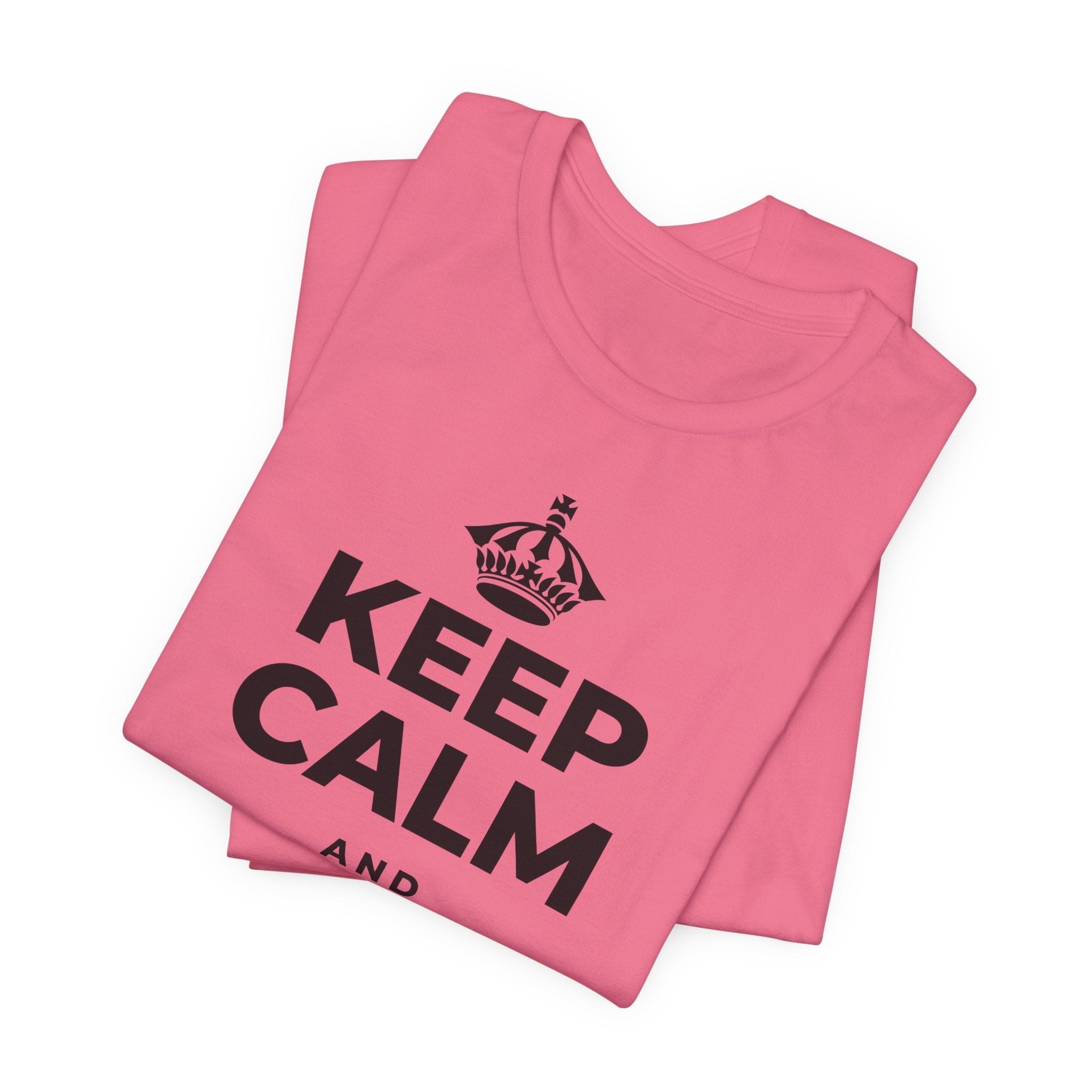 KEEP CALM AND HIGH FIVE YOURSELF T-Shirt (Military Green–Autumn)