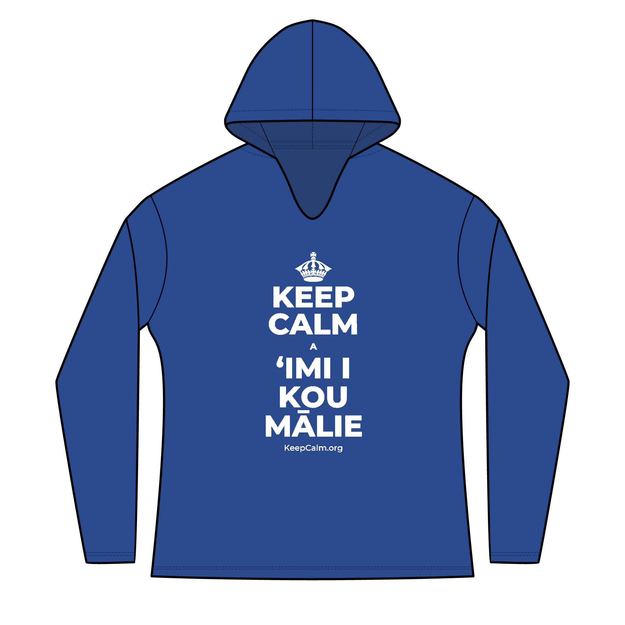 KEEP CALM A ʻIMI I KOU MĀLIE Women's Long Sleeve Hoodie