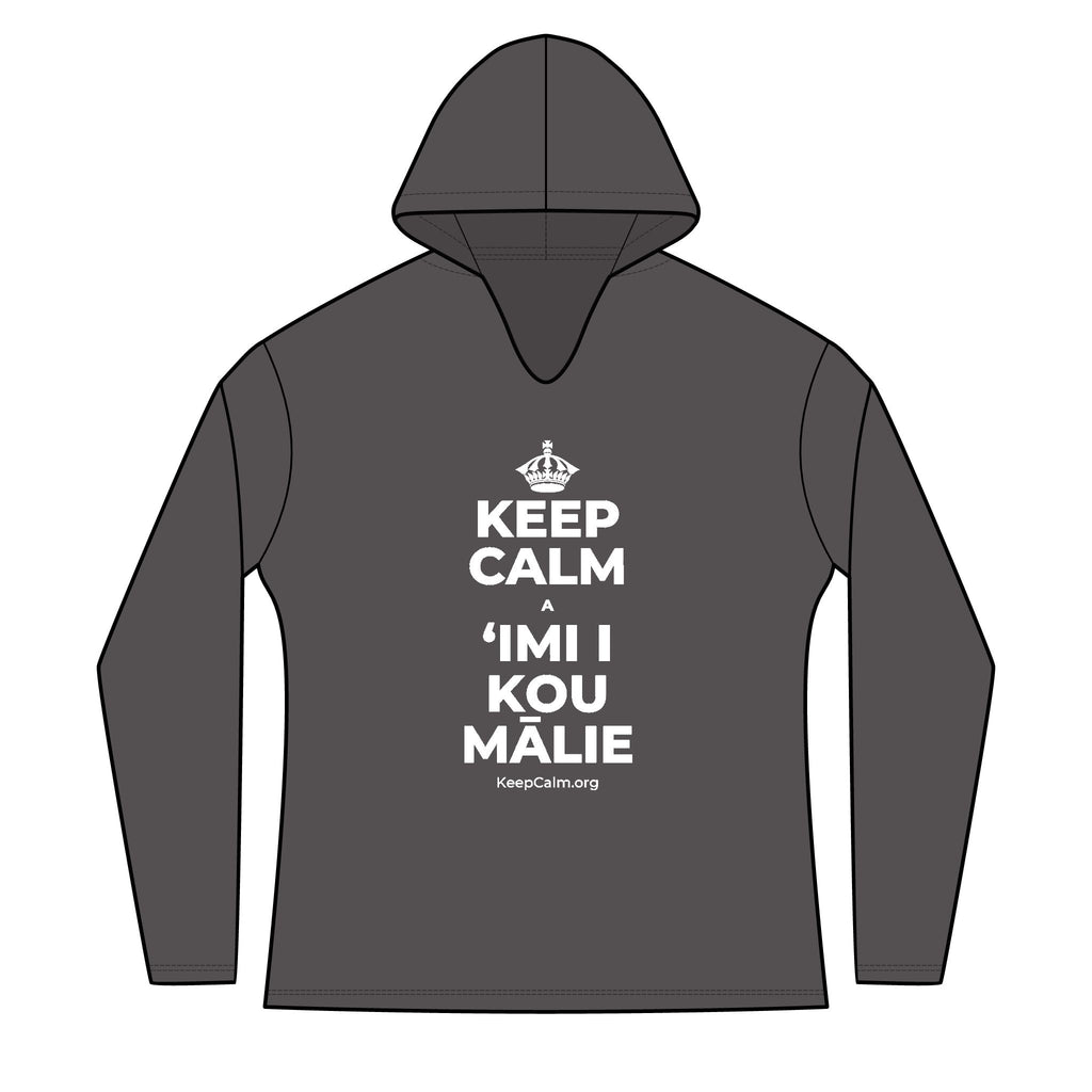 KEEP CALM A ʻIMI I KOU MĀLIE Women's Long Sleeve Hoodie