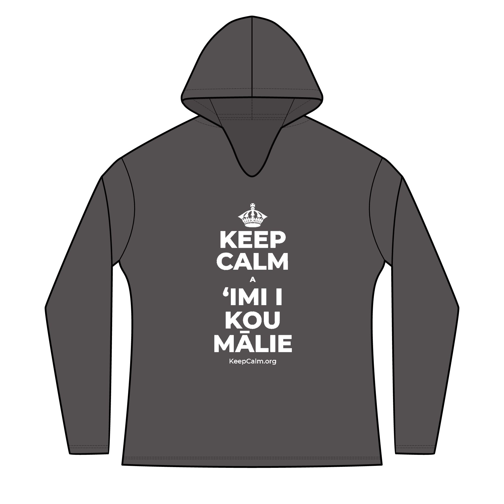 KEEP CALM A ʻIMI I KOU MĀLIE Women's Long Sleeve Hoodie