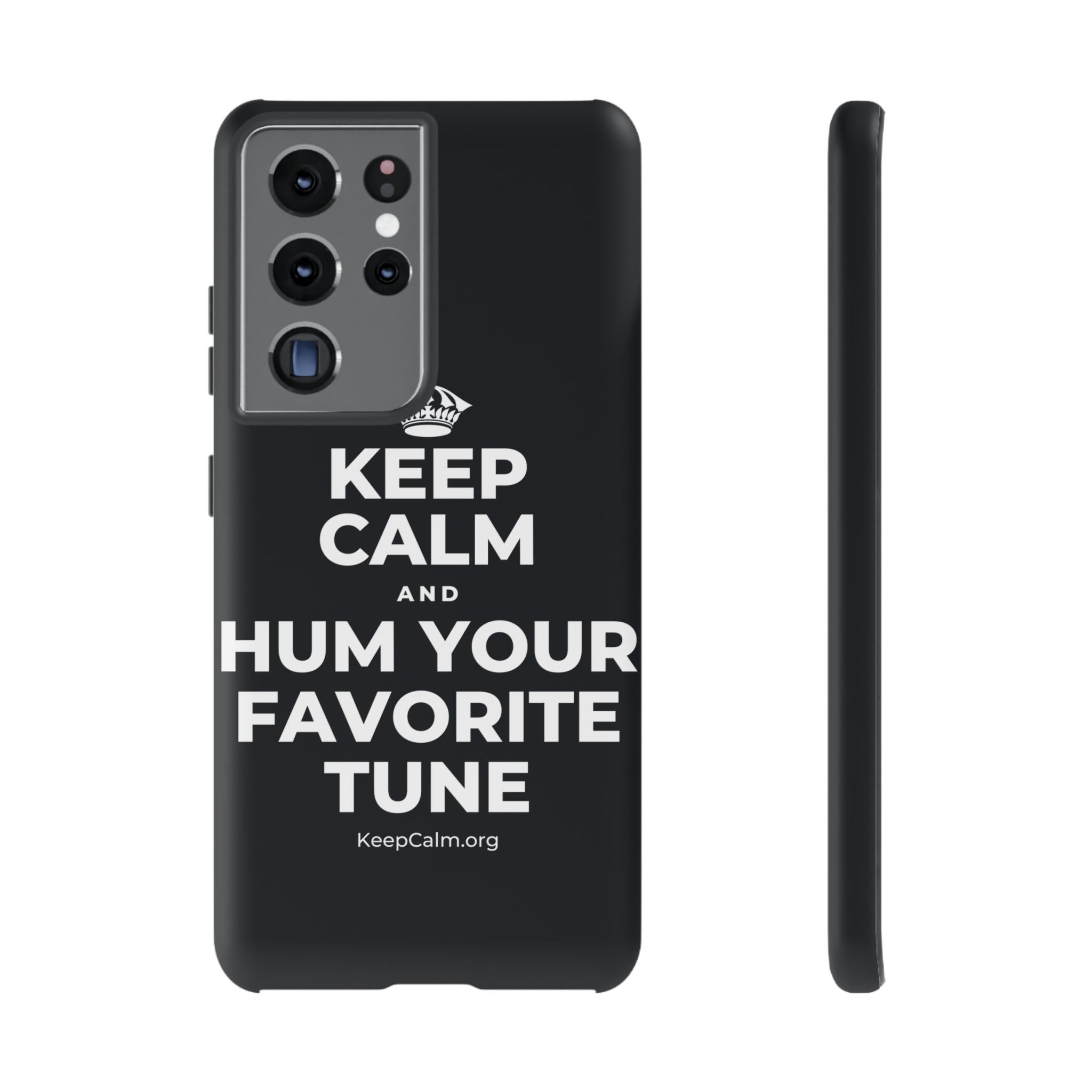KEEP CALM AND HUM YOUR FAVORITE TUNE Phone Case (Dark)