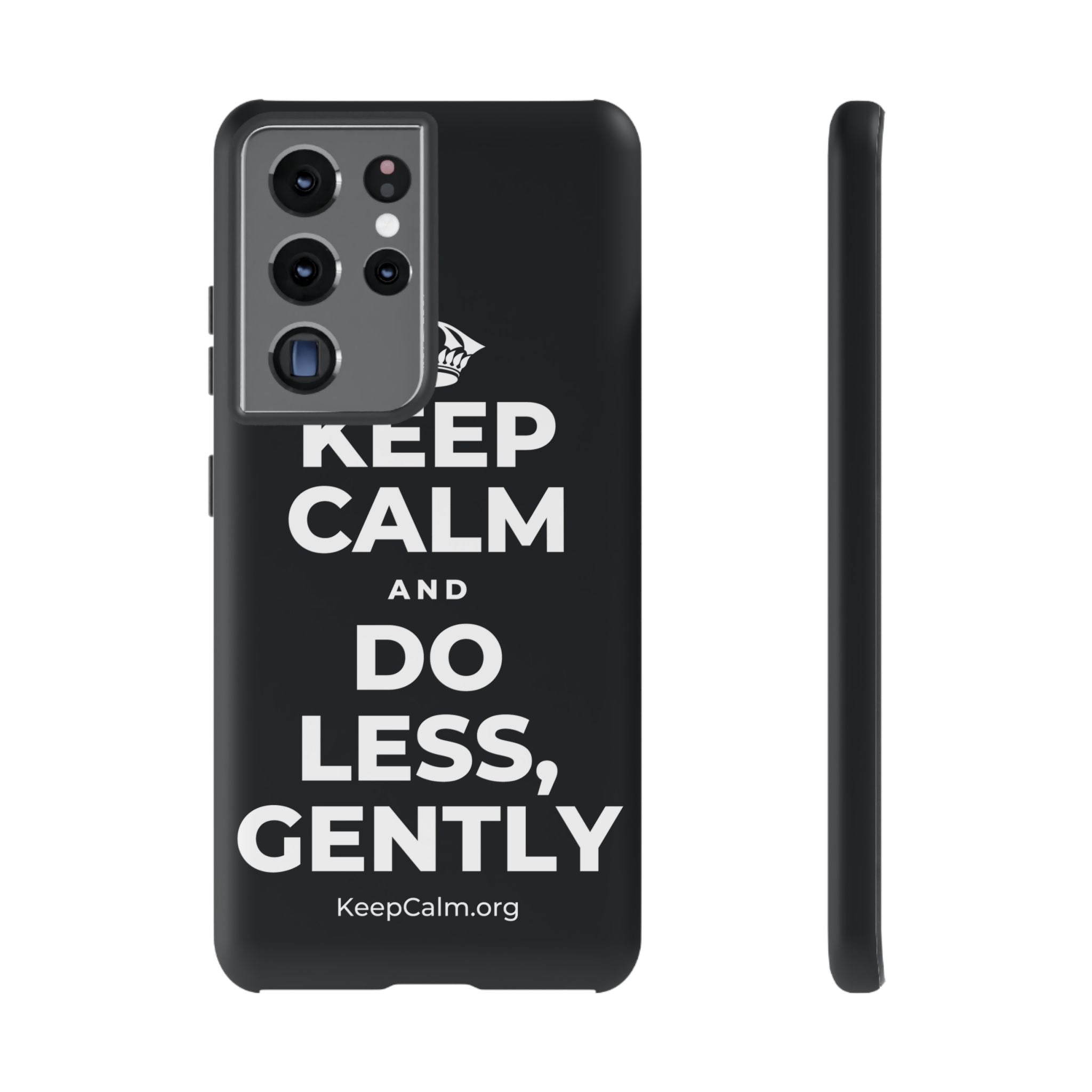 KEEP CALM AND DO LESS, GENTLY Phone Case (Dark)